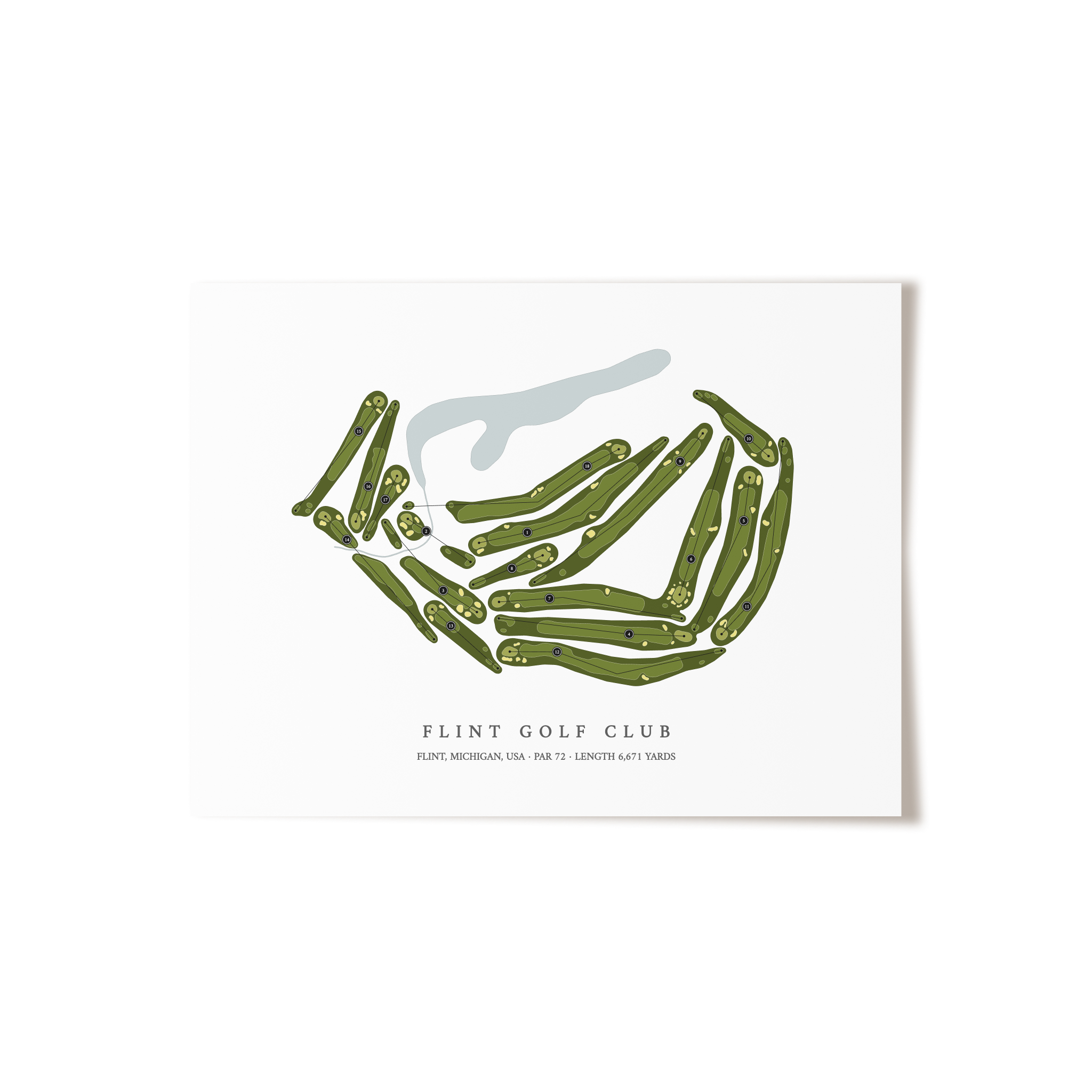 Flint Golf Club | Golf Course Print | Unframed