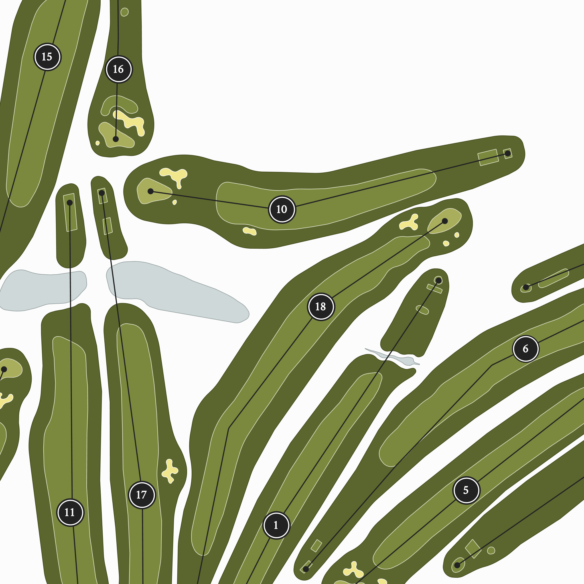 Florence Country Club | Golf Course Map | Close Up