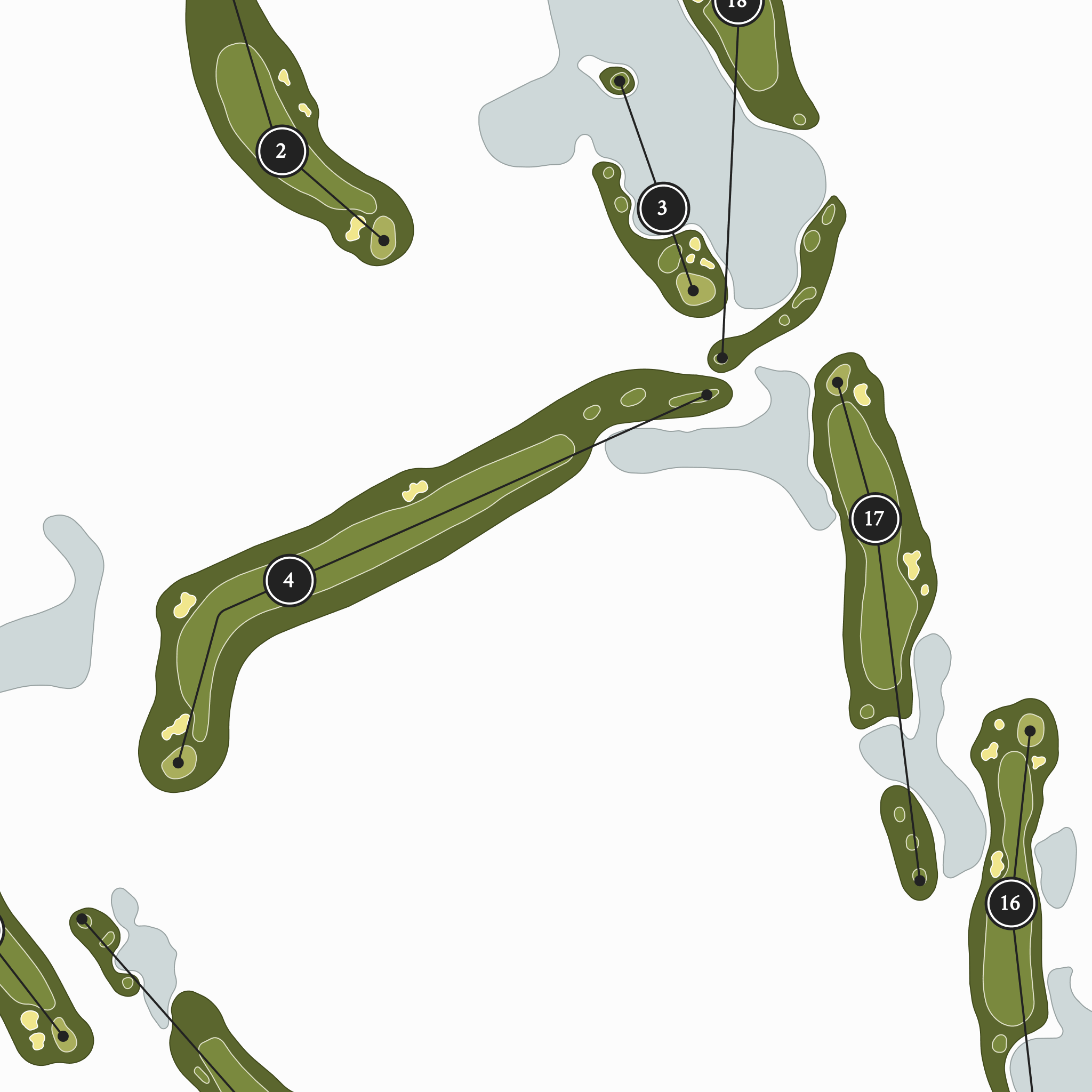 Ford's Colony Country Club - Blackheath Course | Golf Course Print | Close Up