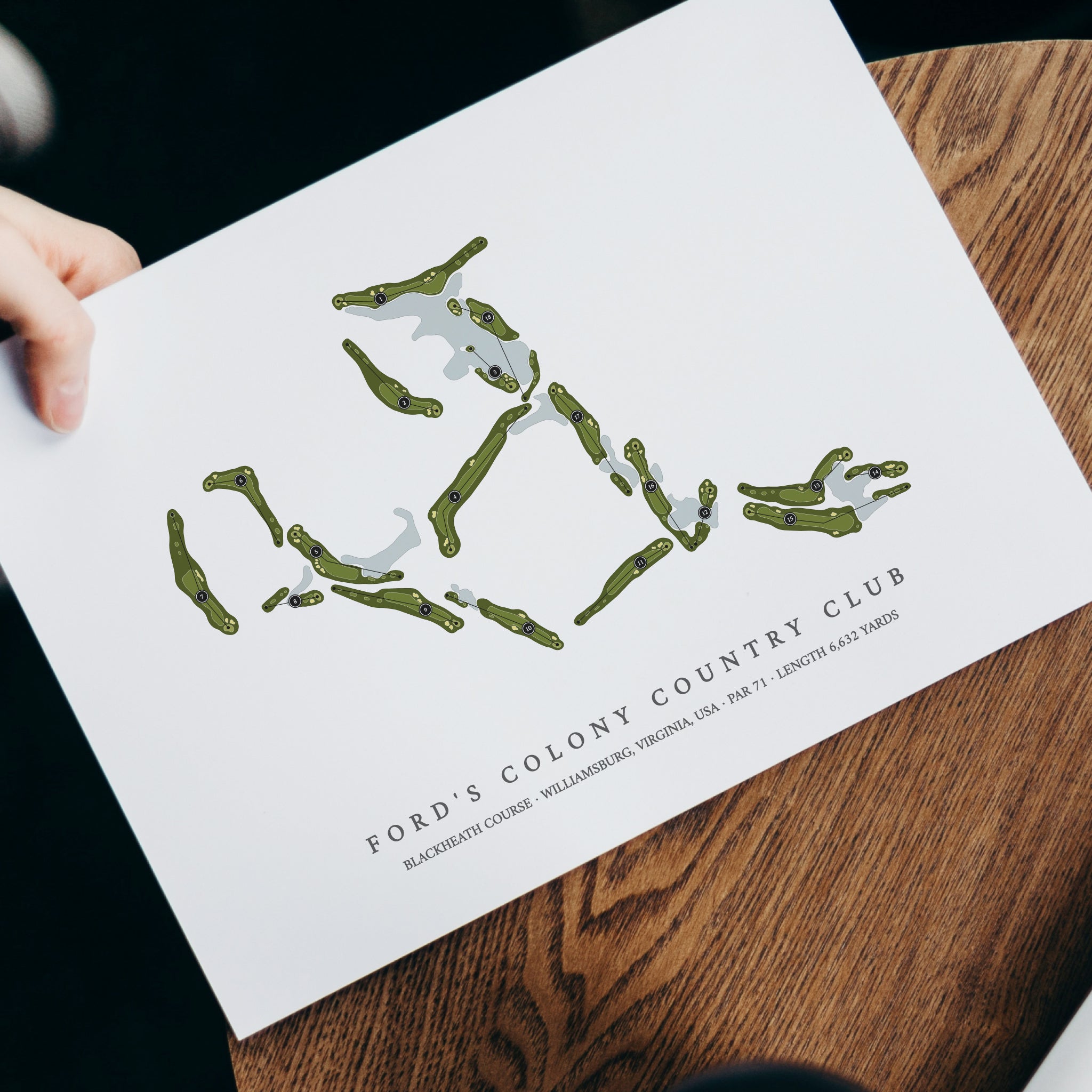 Ford's Colony Country Club - Blackheath Course | Golf Course Print | With Laptop