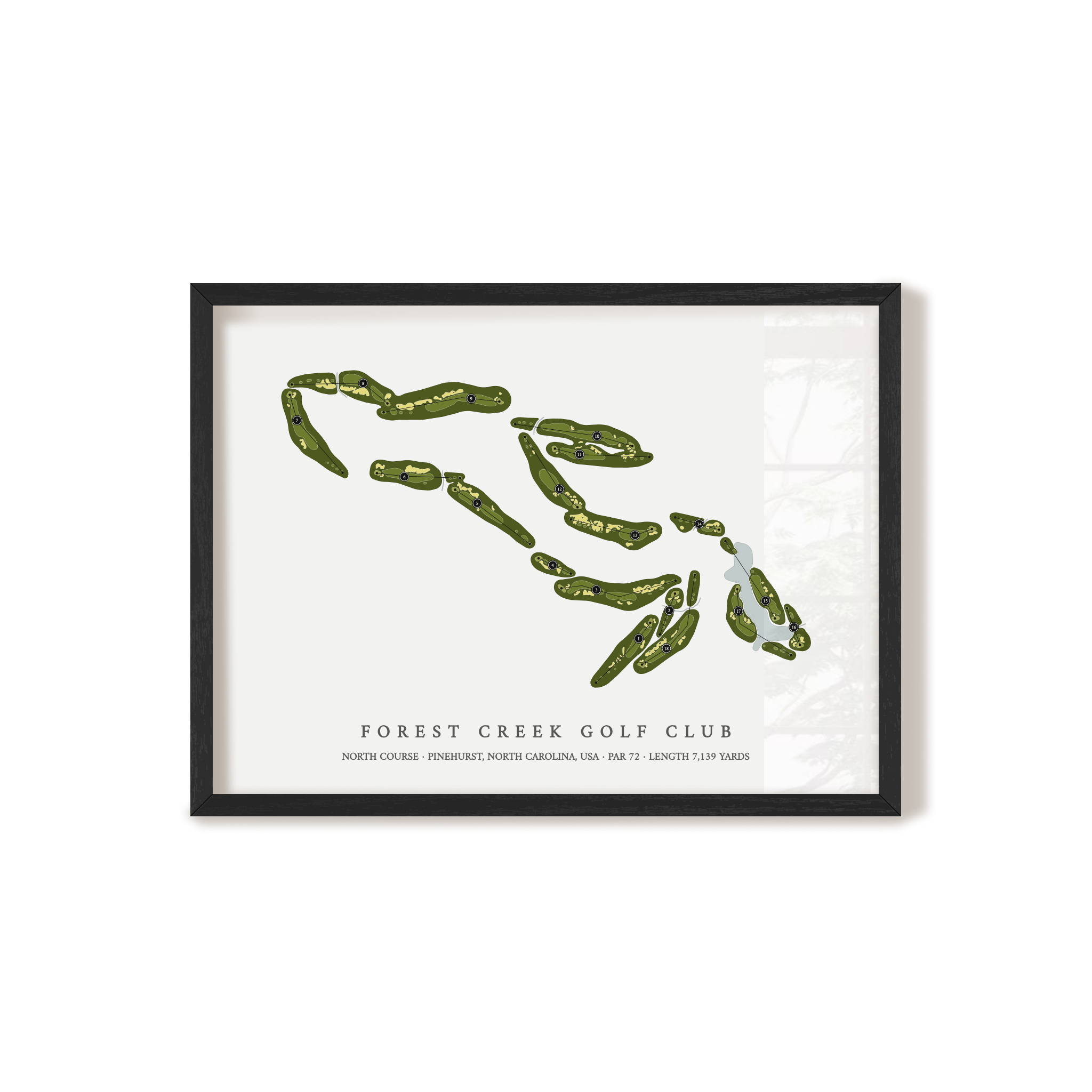 Forest Creek Golf Club - North Course | Golf Course Print | Black Frame