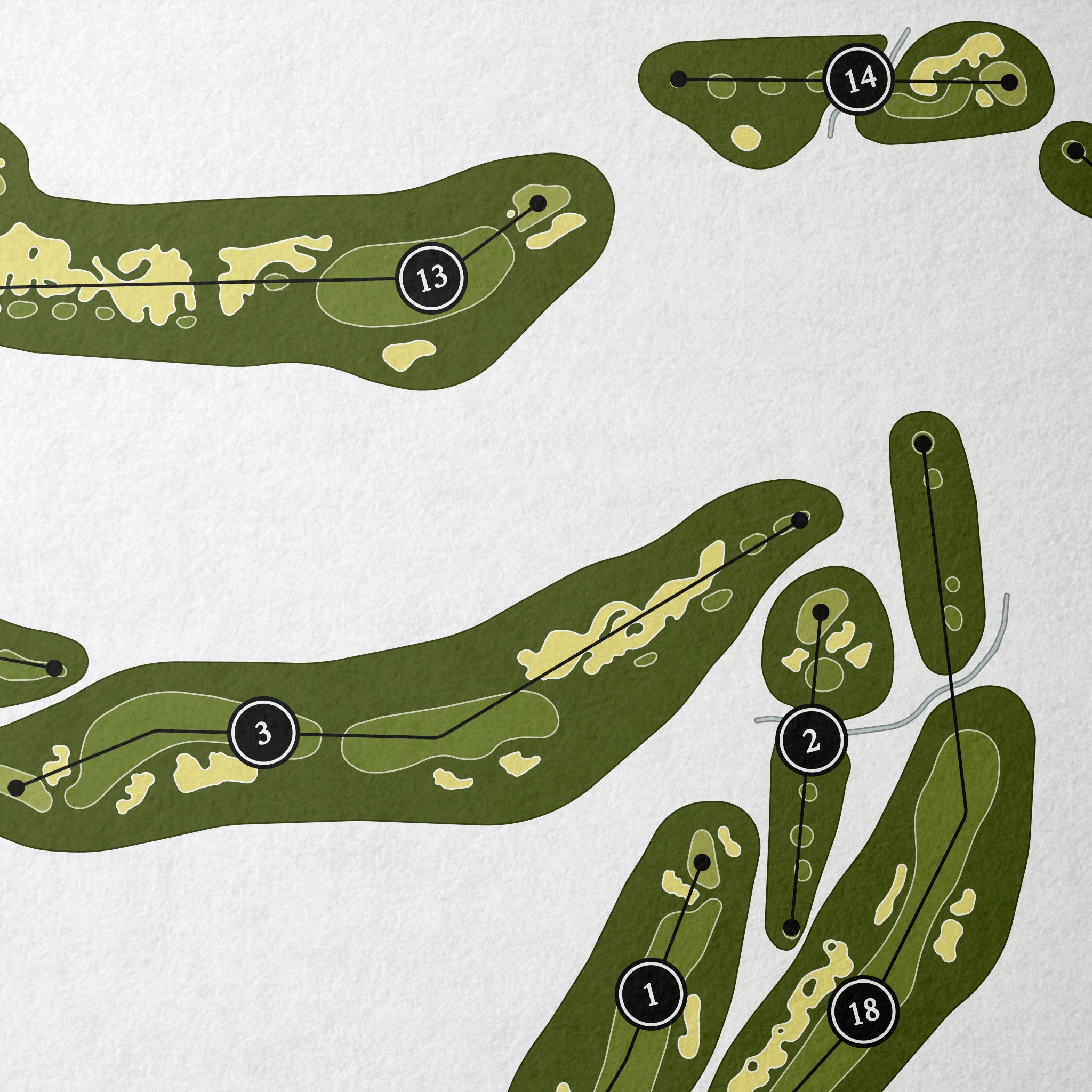 Forest Creek Golf Club - North Course | Golf Course Print | Close Up