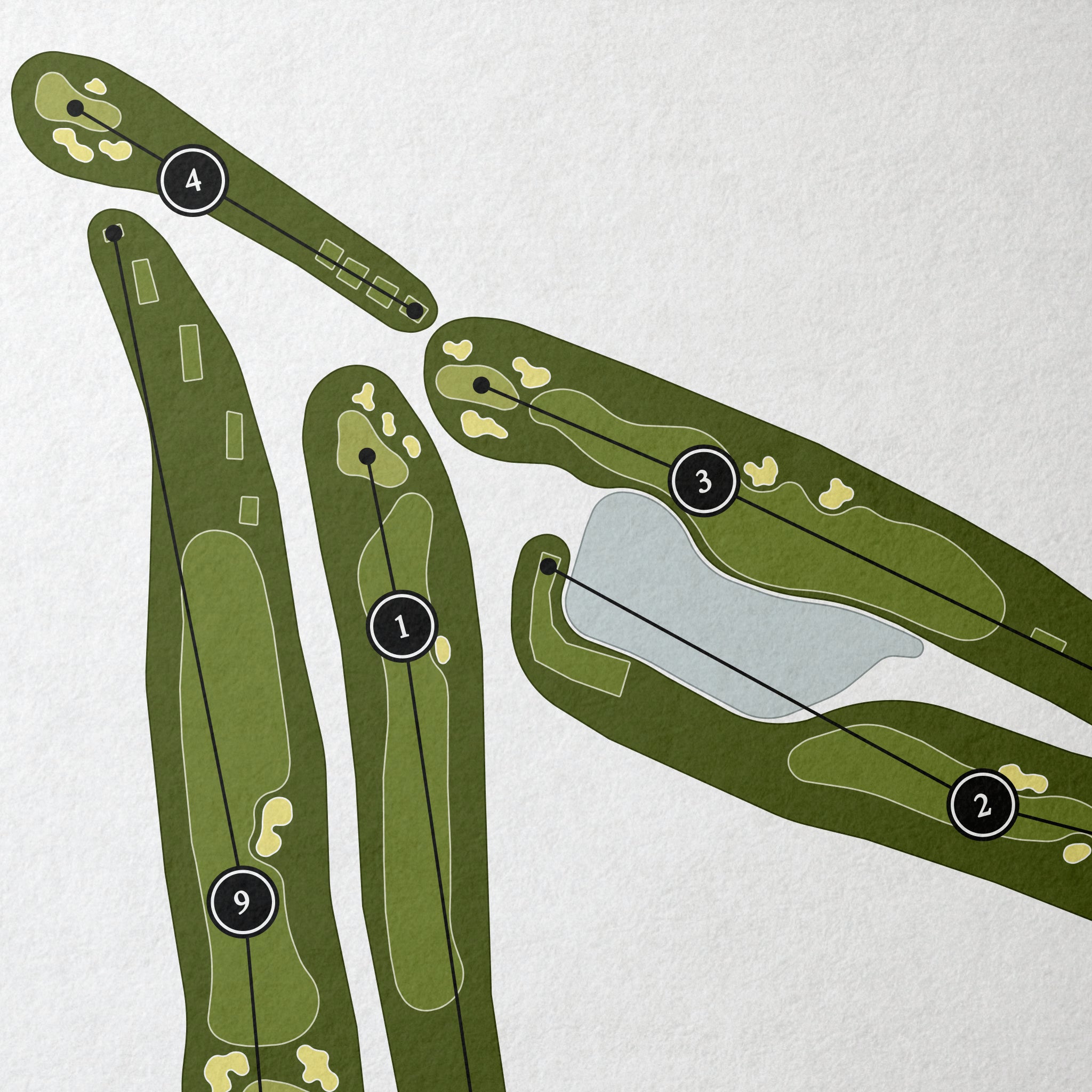 Forest Hills Country Club | Golf Course Print | Close+Up