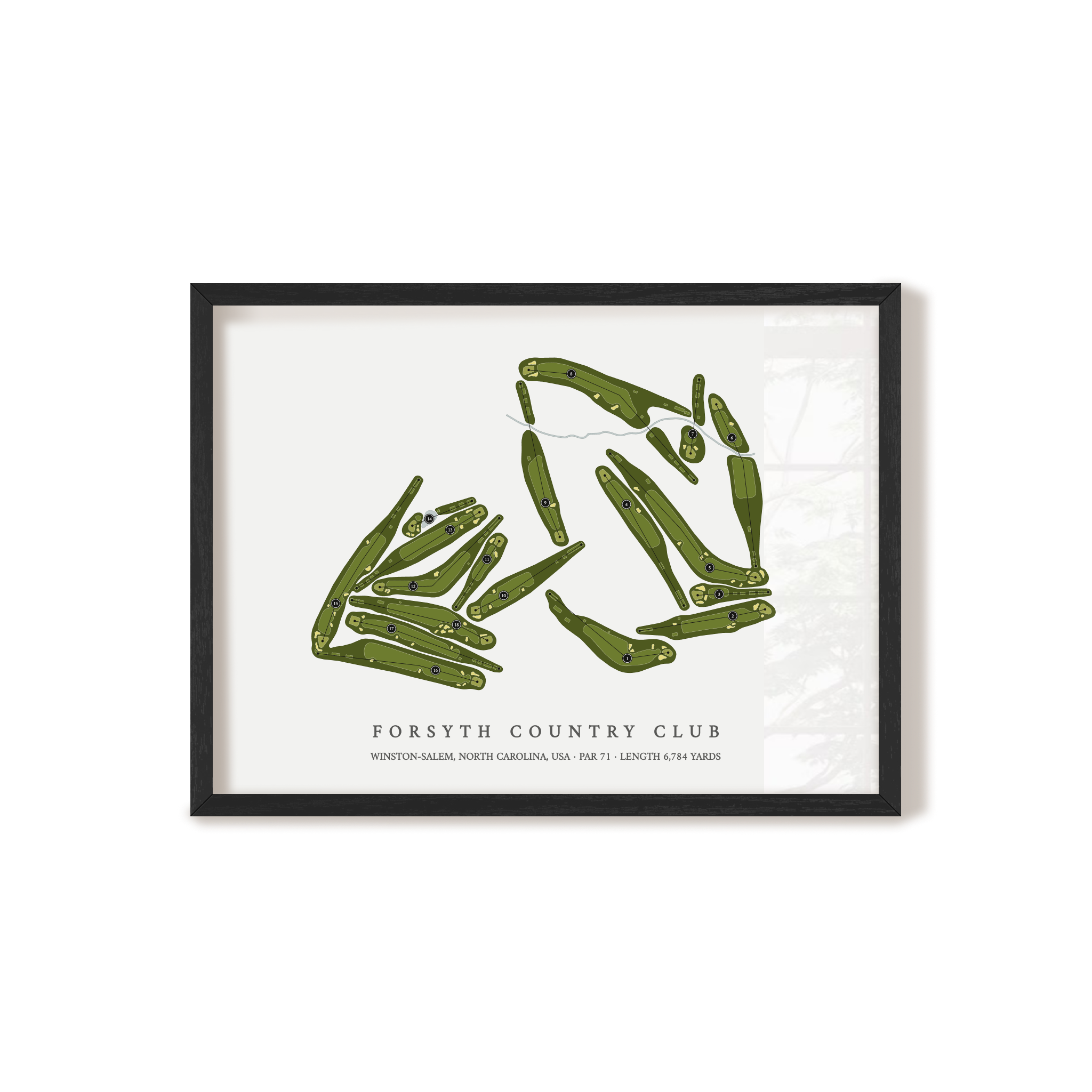 Forsyth Country Club | Golf Course Map | Black+Frame
