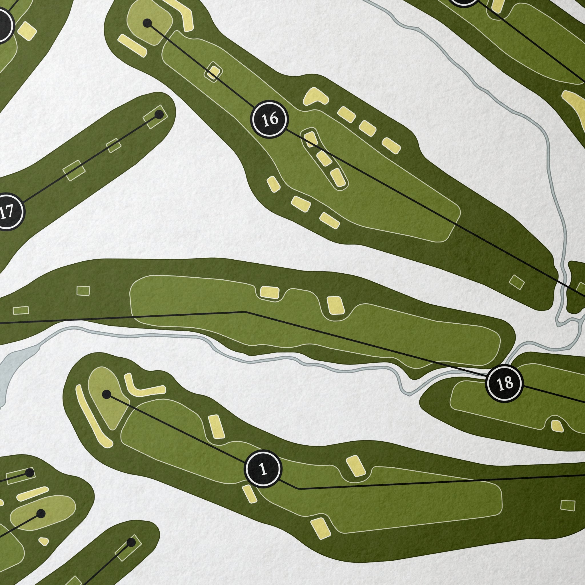 Fox Chapel Golf Club | Golf Course Print | Close Up