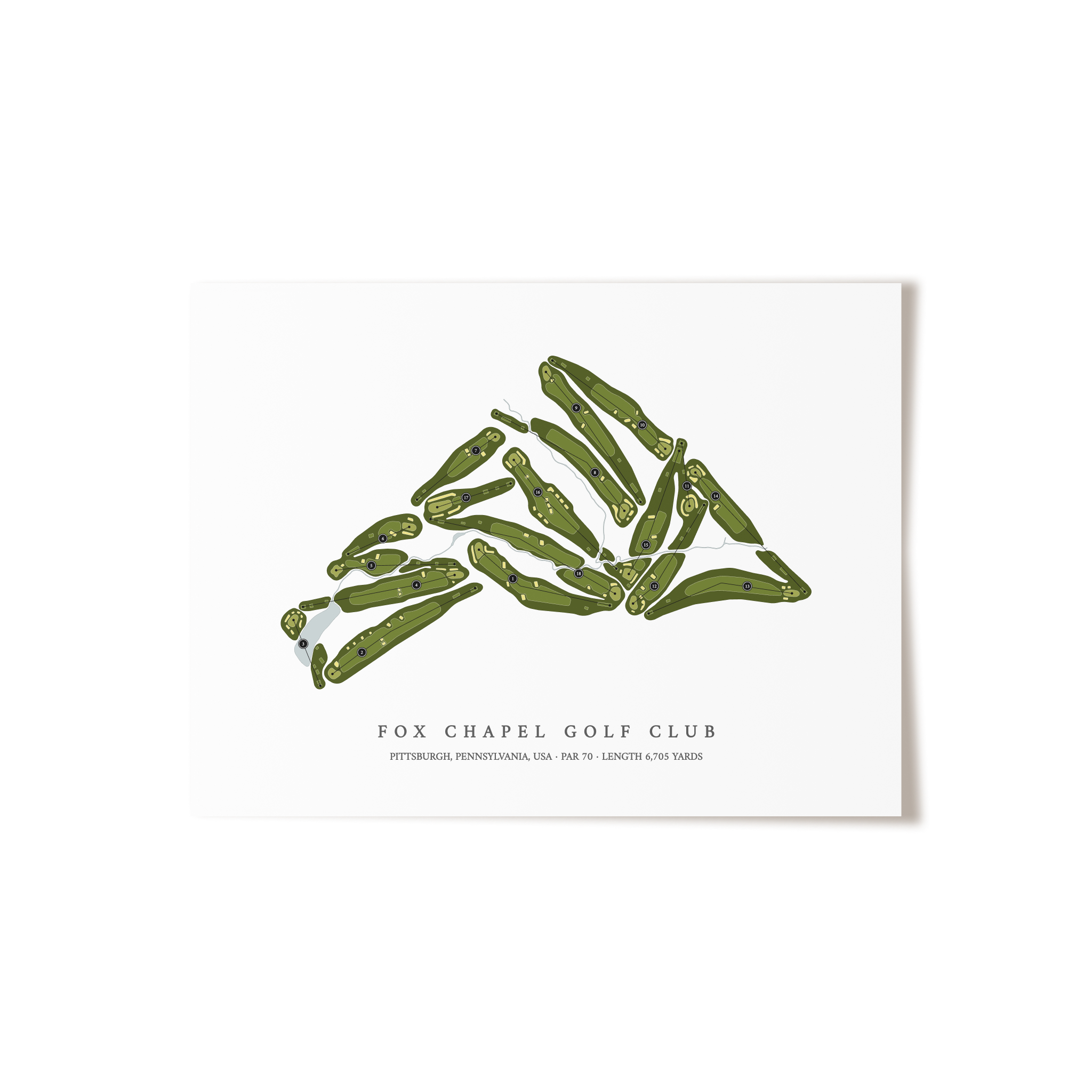 Fox Chapel Golf Club | Golf Course Print | Unframed