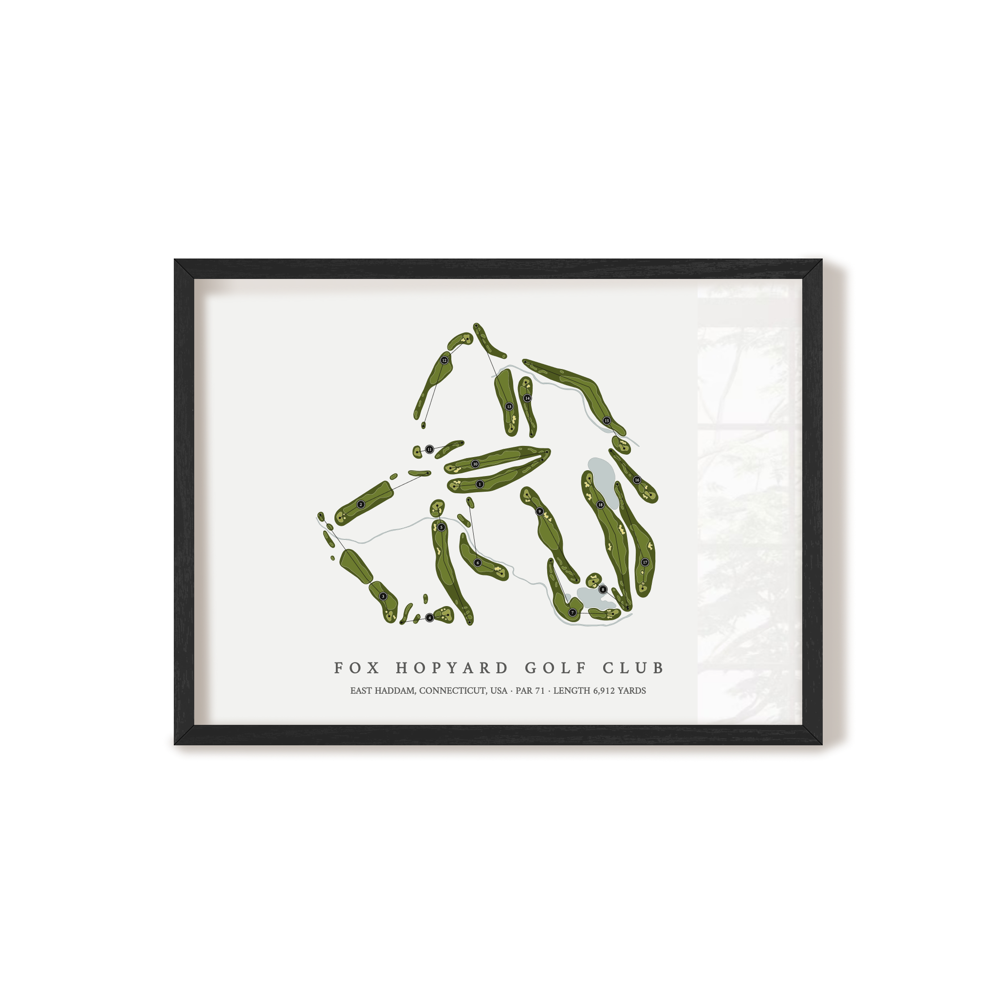 Fox Hopyard Golf Club | Golf Course Print | Black Frame