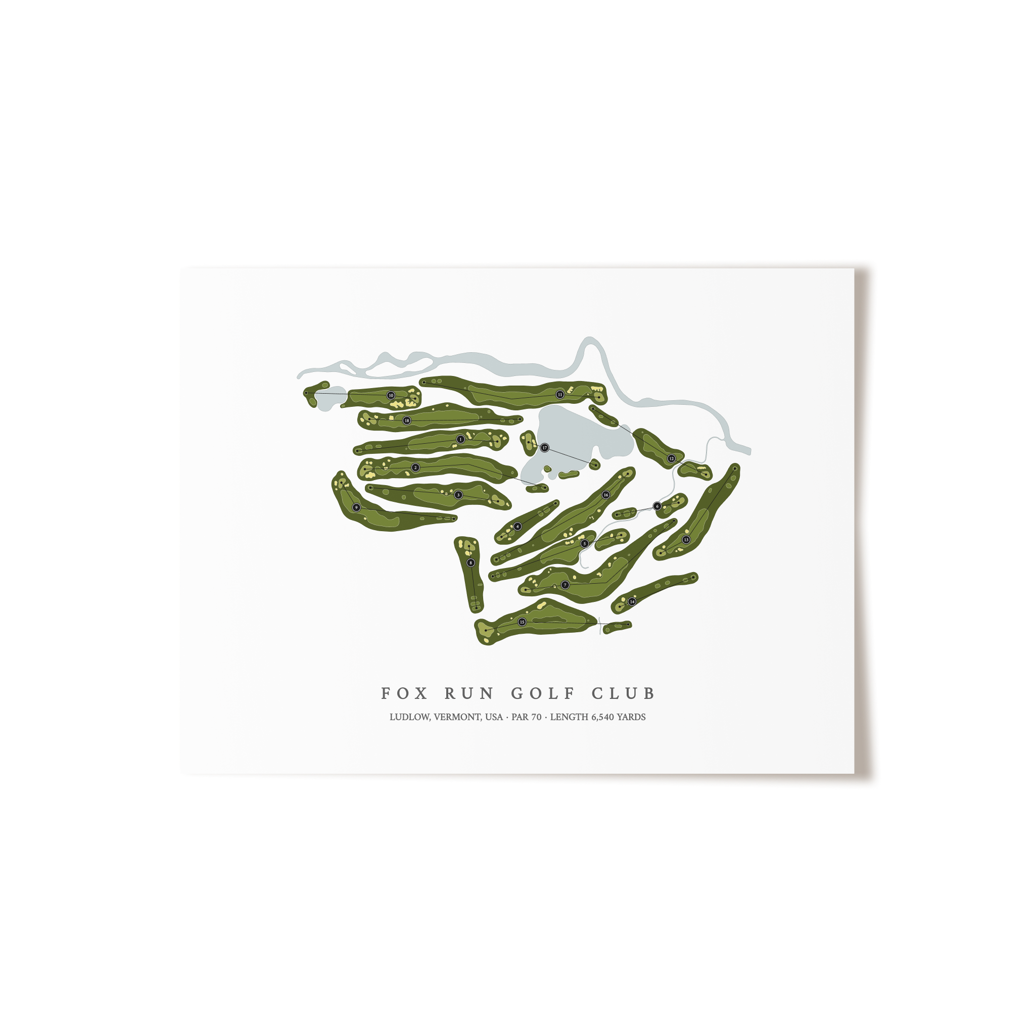 Fox Run Golf Club | Golf Course Print | Unframed