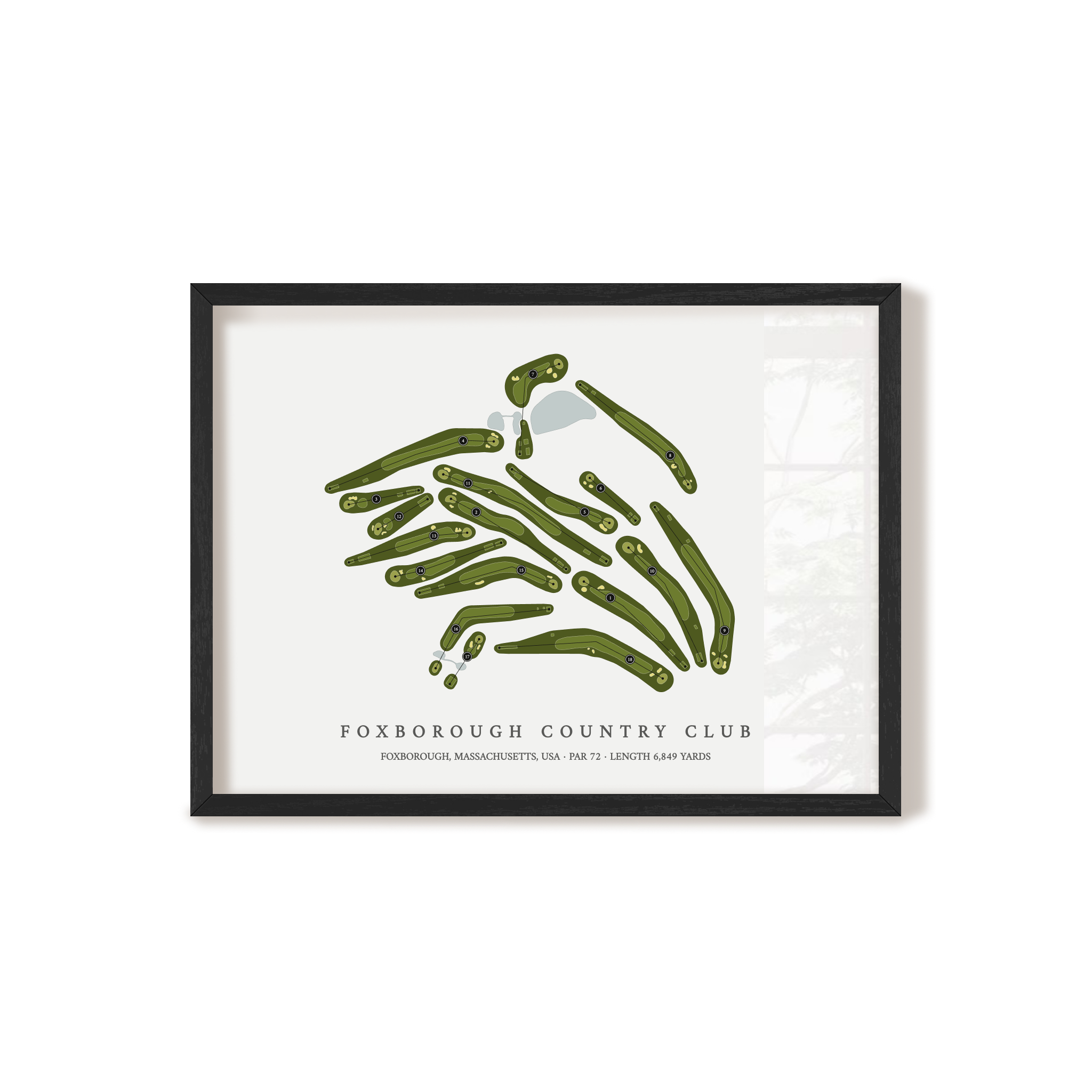 Foxborough Country Club | Golf Course Map | Black+Frame