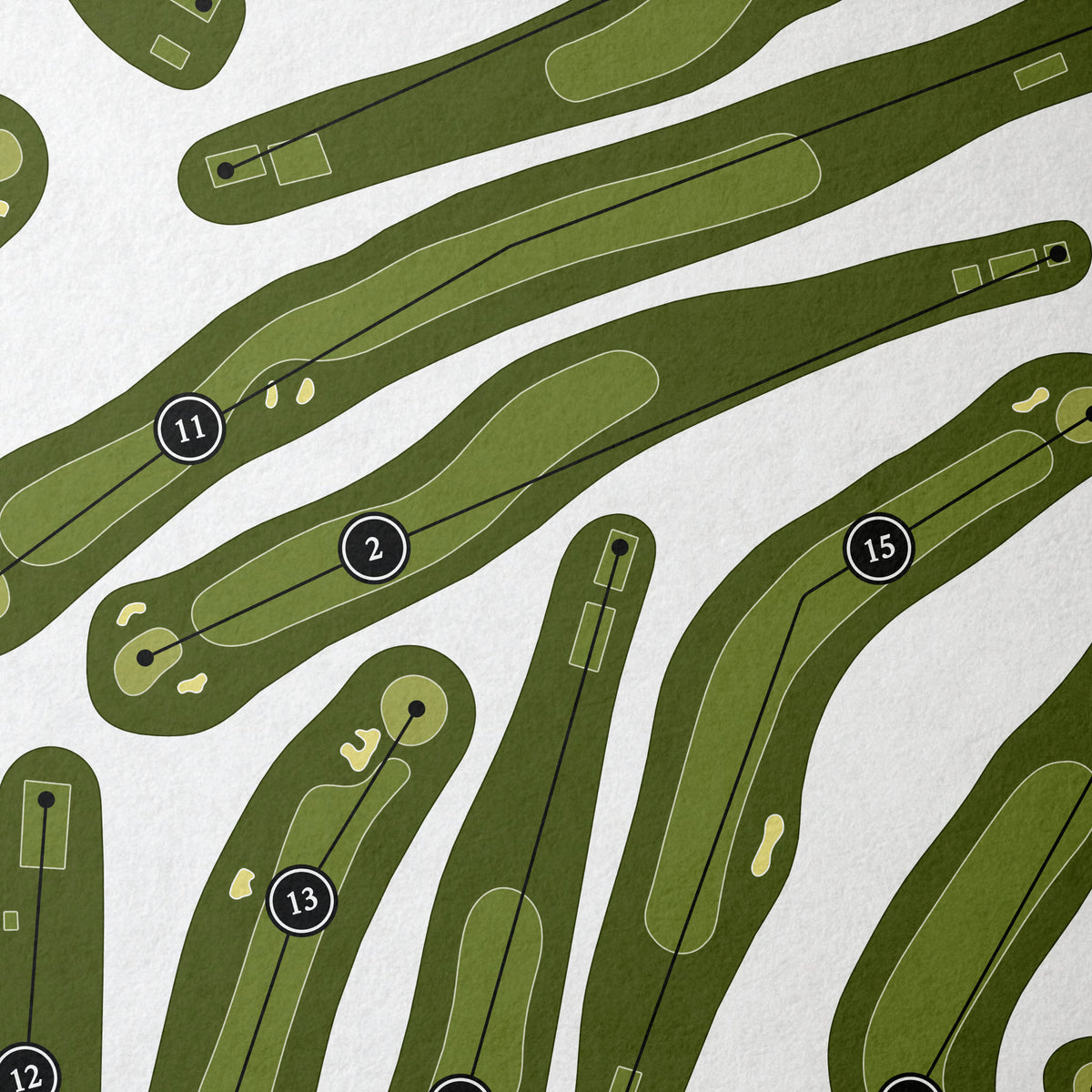 Foxborough Country Club | Golf Course Print | Close Up