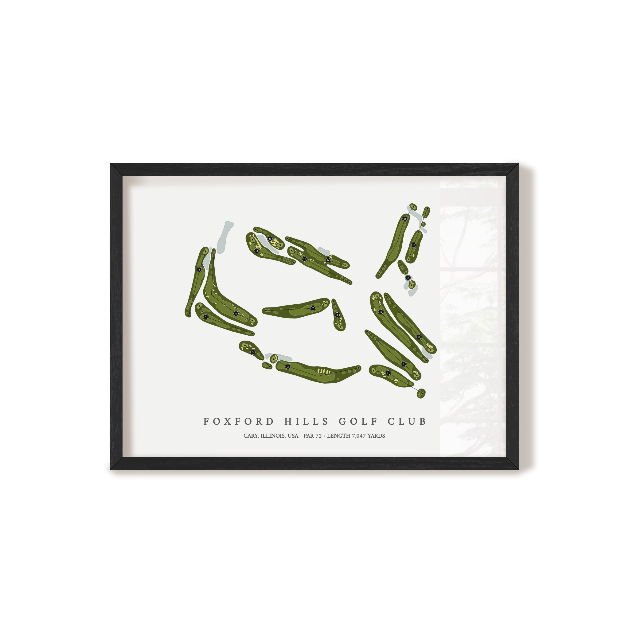 Foxford Hills Golf Club | Golf Course Map | Black+Frame