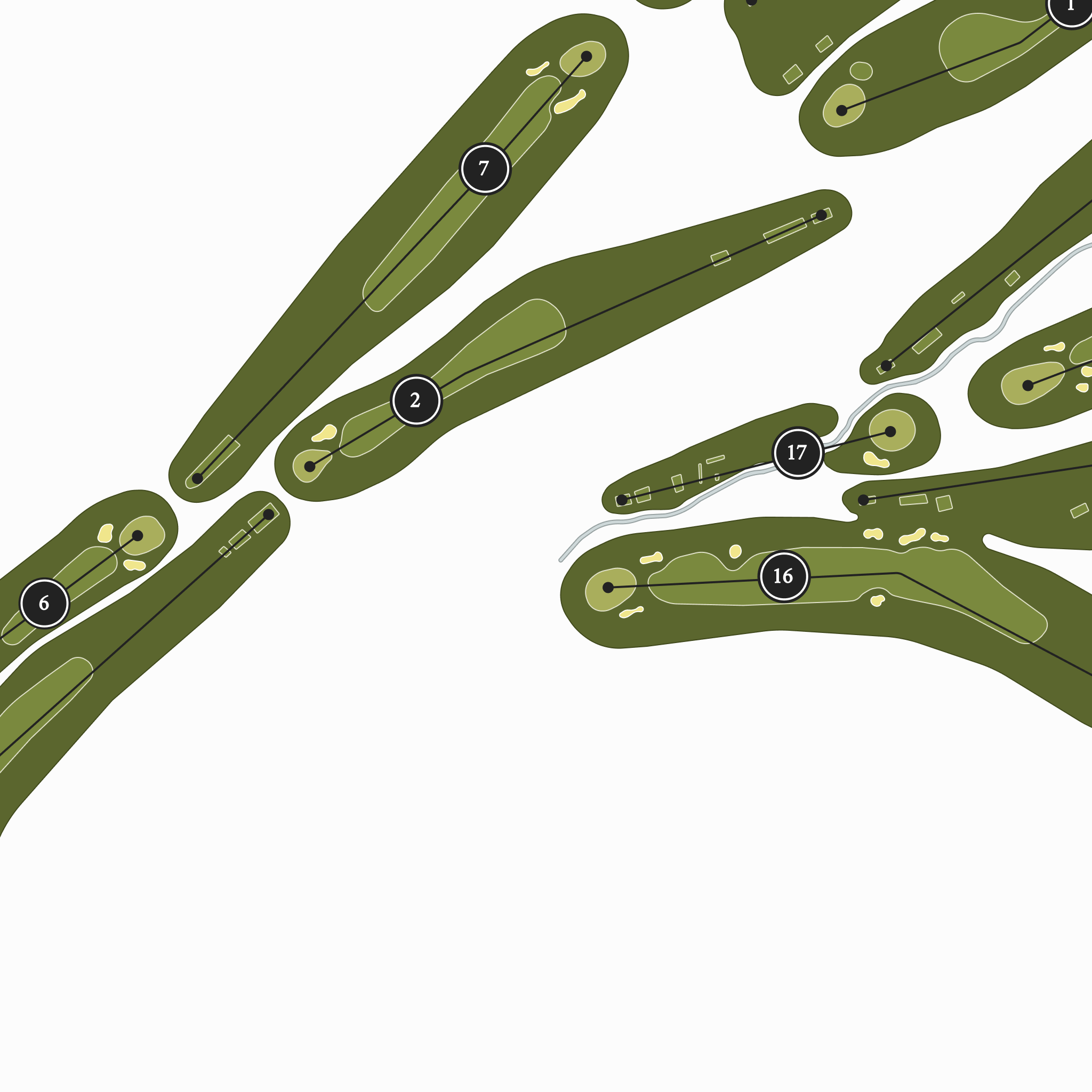 Framingham Country Club | Golf Course Map | Close Up