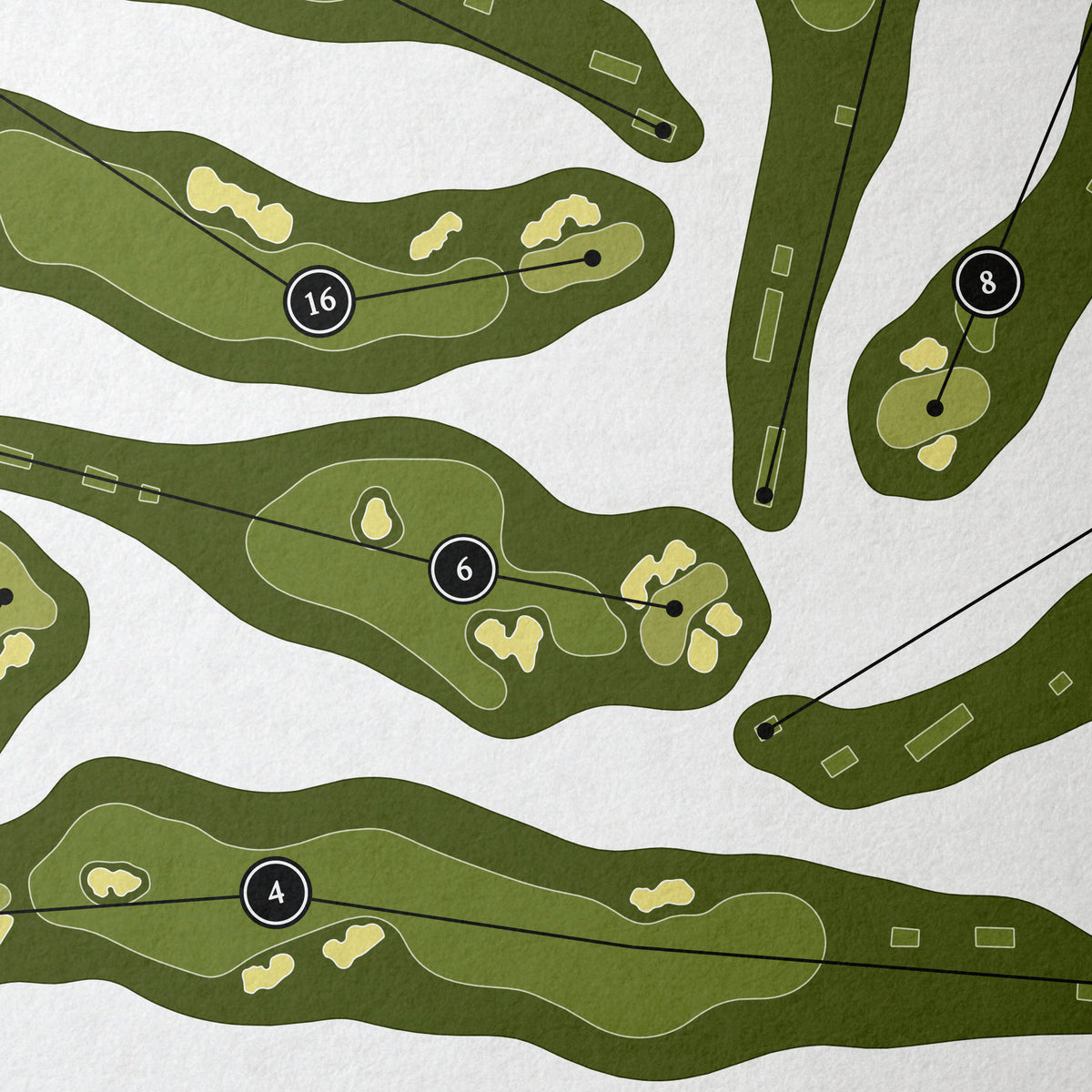 Frederica Golf Club | Golf Course Print | Close Up