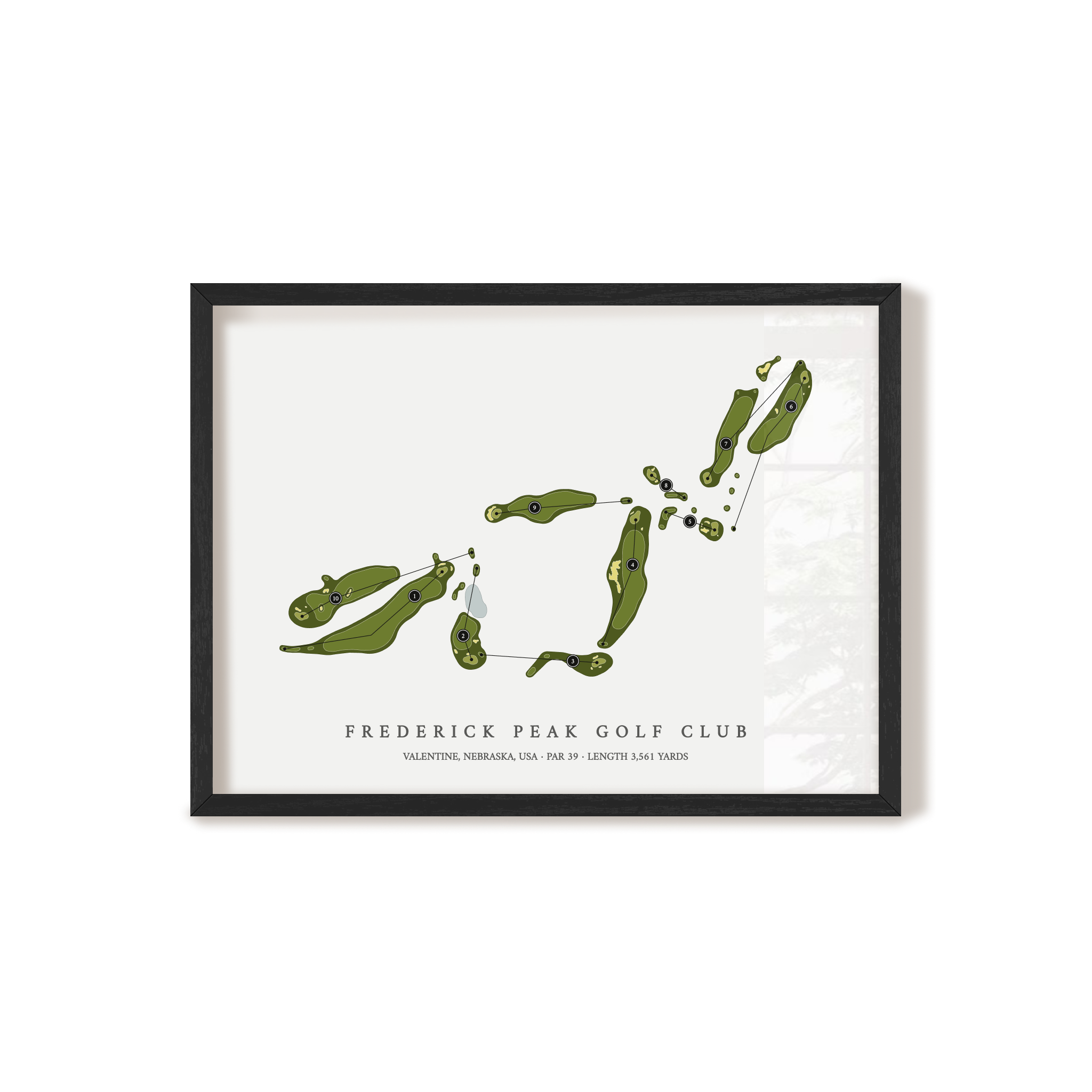 Frederick Peak Golf Club | Golf Course Map | Black+Frame