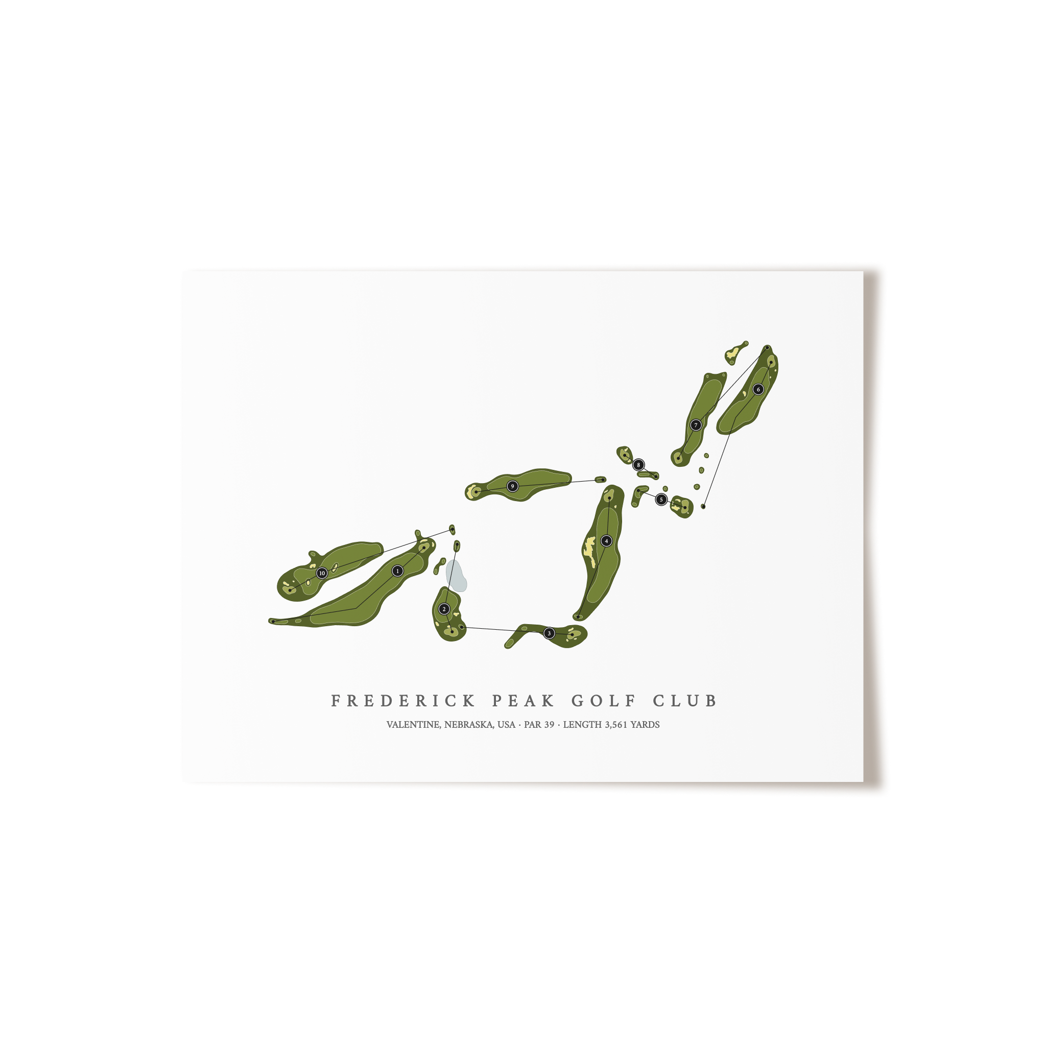 Frederick Peak Golf Club | Golf Course Map | Unframed