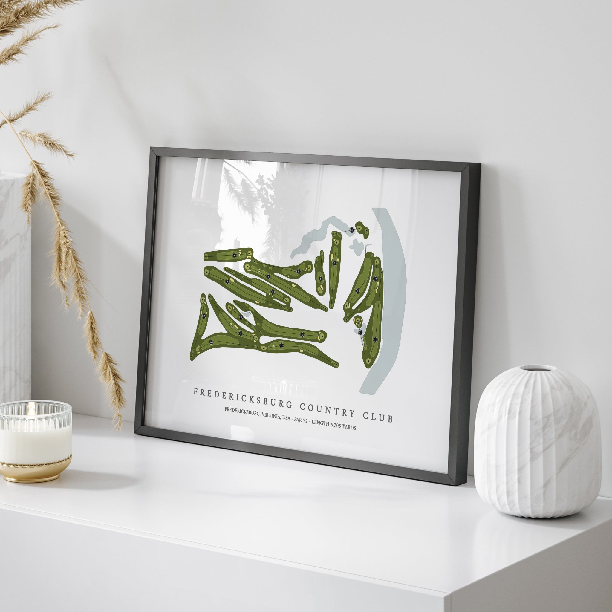 Fredericksburg Country Club | Golf Course Print | On+Table