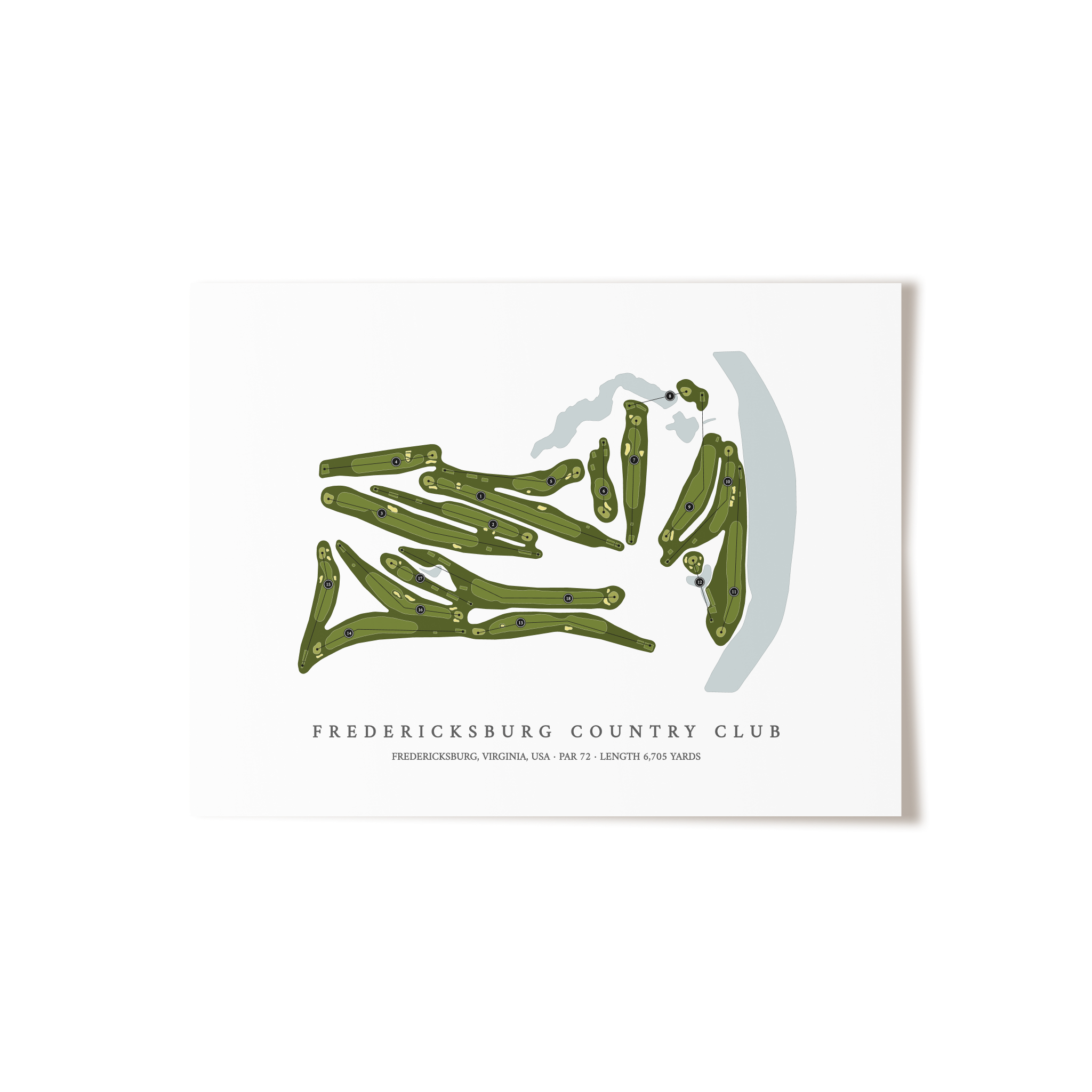Fredericksburg Country Club | Golf Course Print | Unframed