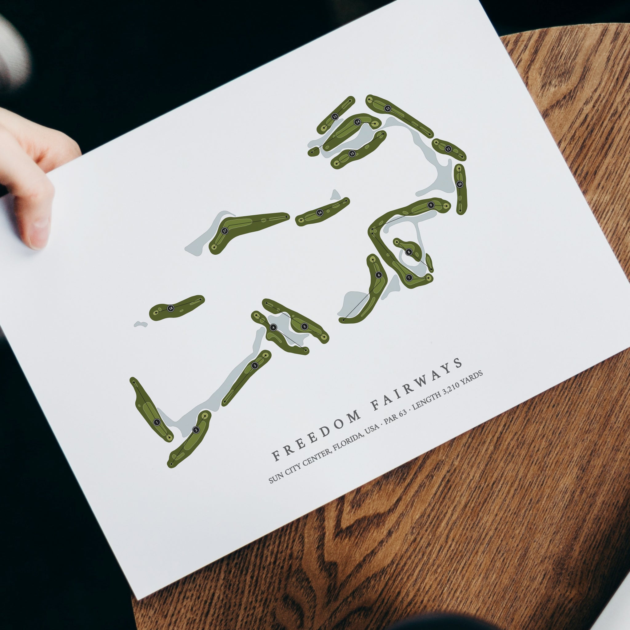 Freedom Fairways | Golf Course Map | With Laptop