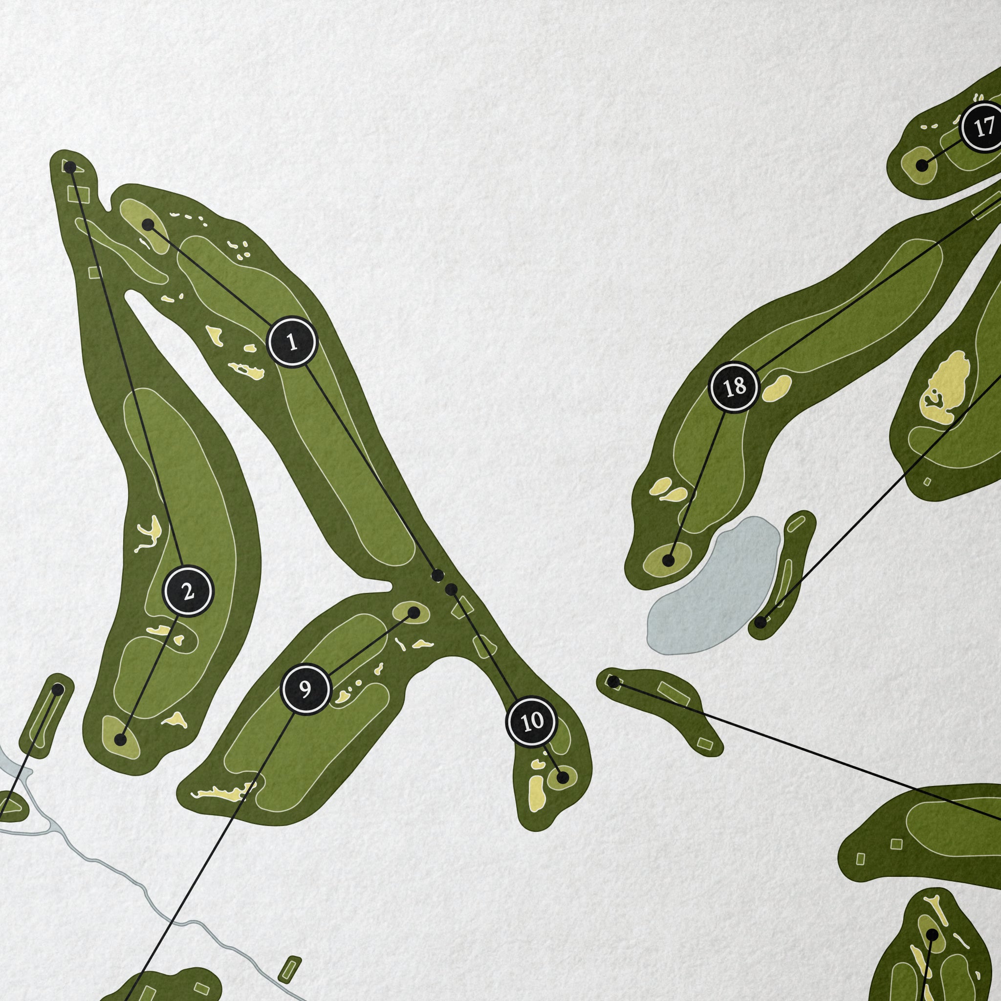 French Creek Golf Course | Golf Course Map | Close Up