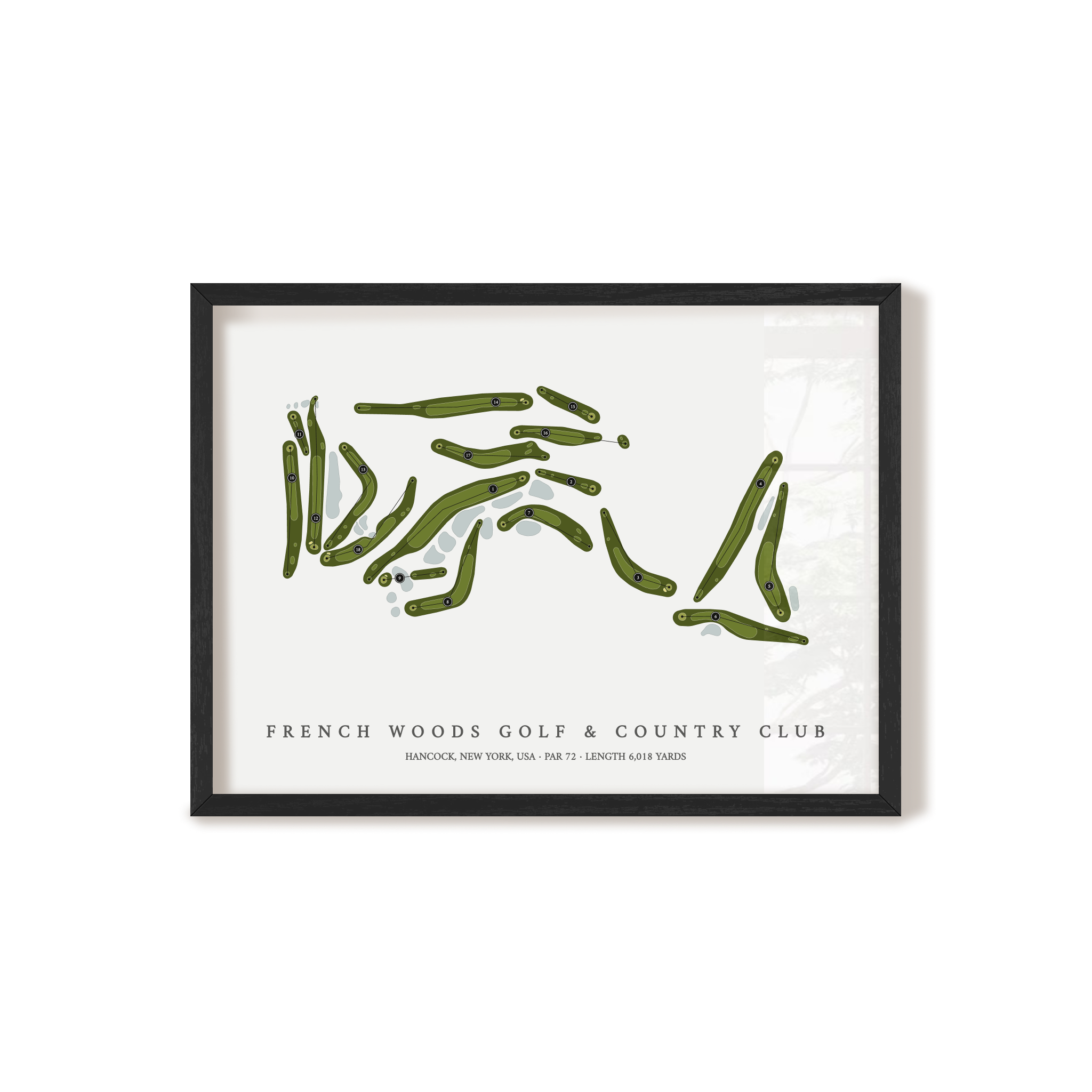 French Woods Golf & Country Club | Golf Course Map | Black+Frame