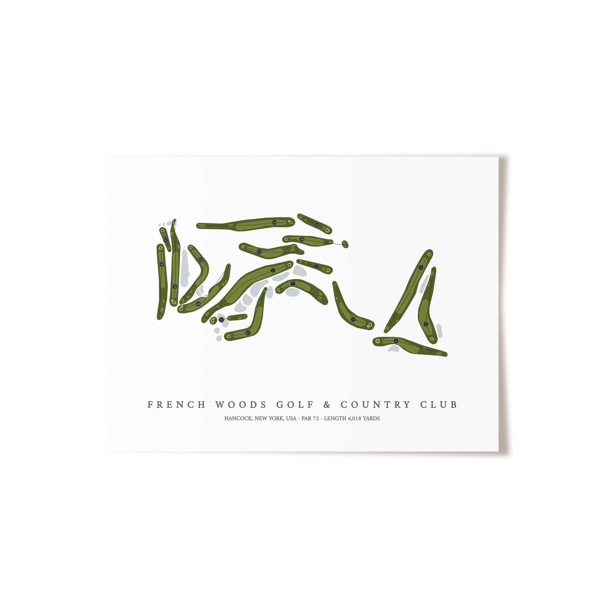 French Woods Golf & Country Club | Golf Course Map | Unframed