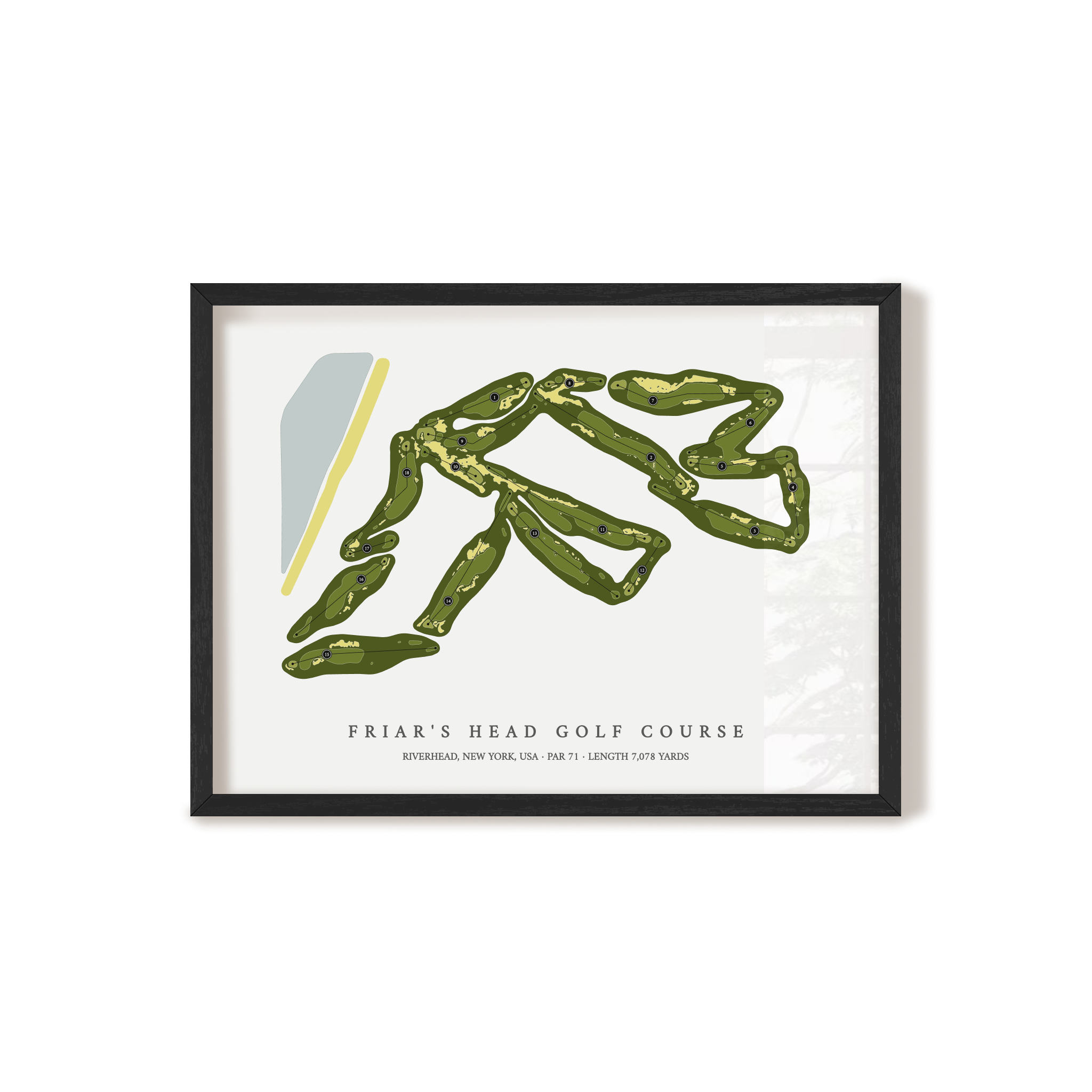 Friar's Head Golf Course | Golf Course Print | Black Frame