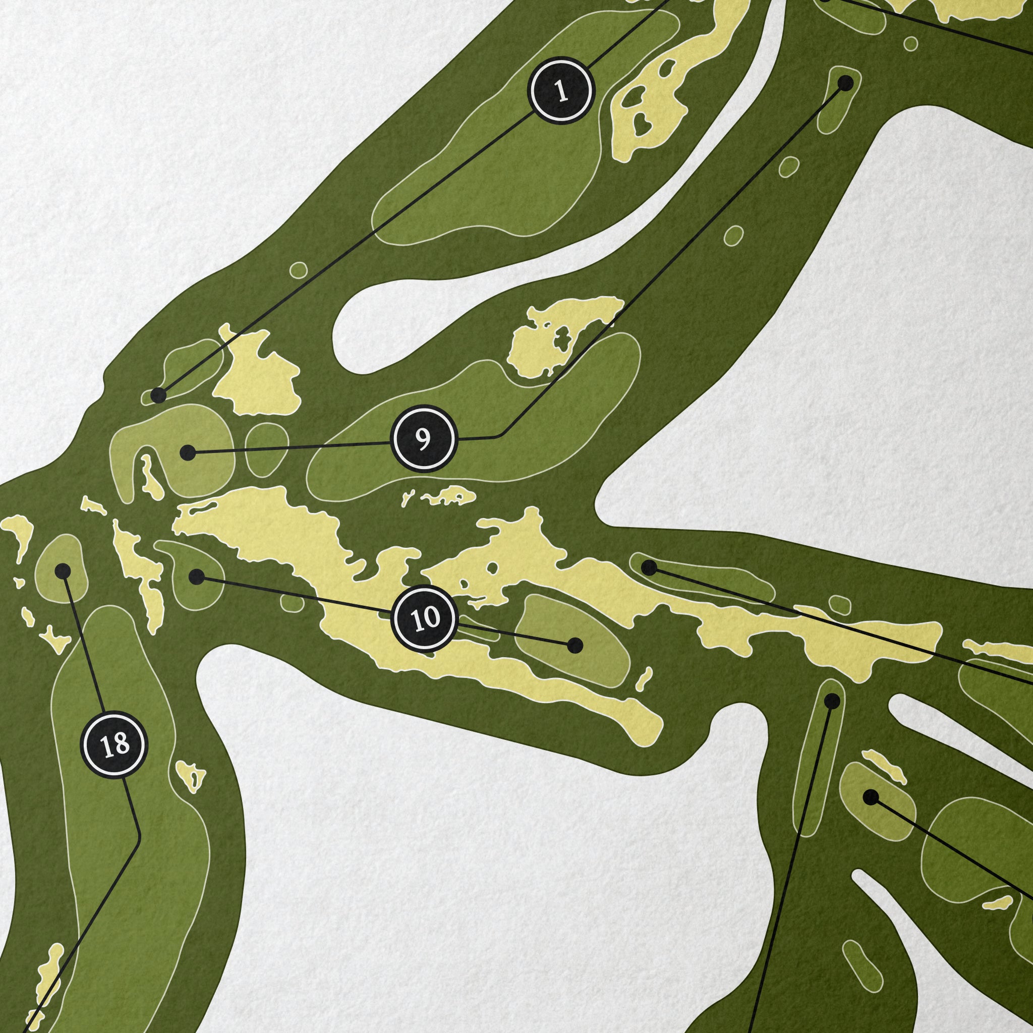 Friar's Head Golf Course | Golf Course Print | Close Up