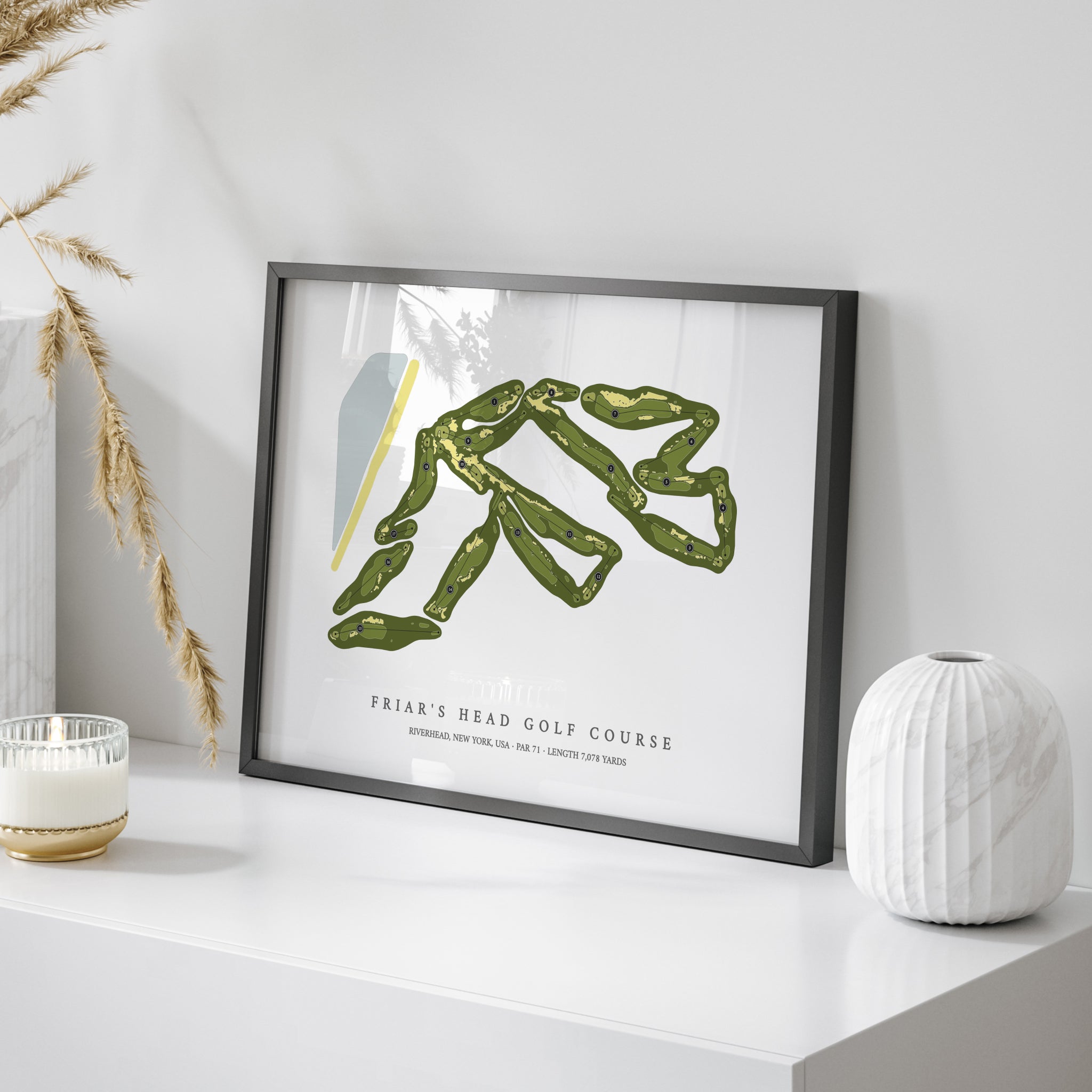 Friar's Head Golf Course | Golf Course Print | On Table