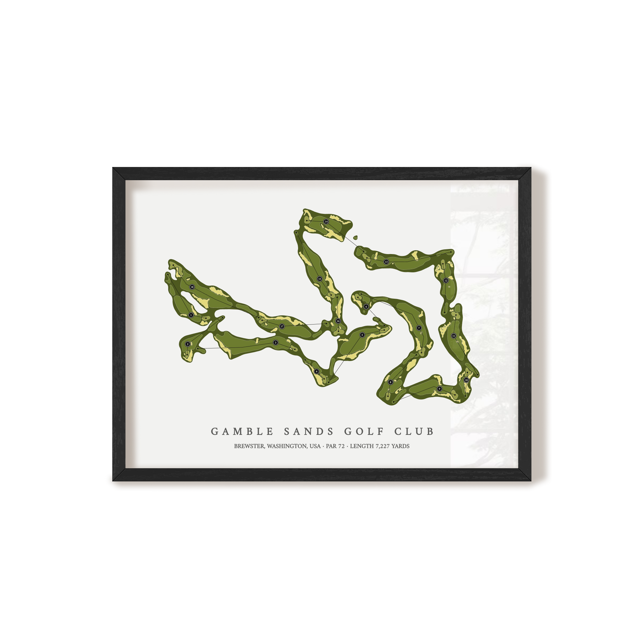 Gamble Sands Golf Club | Golf Course Print | Black Frame