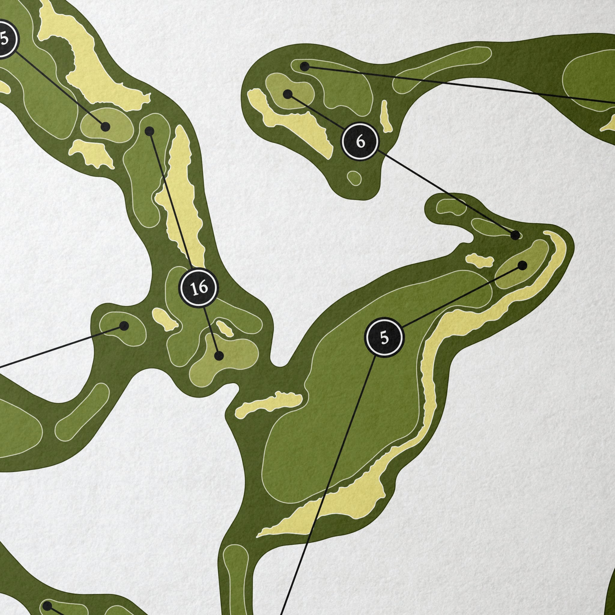 Gamble Sands Golf Club | Golf Course Print | Close Up
