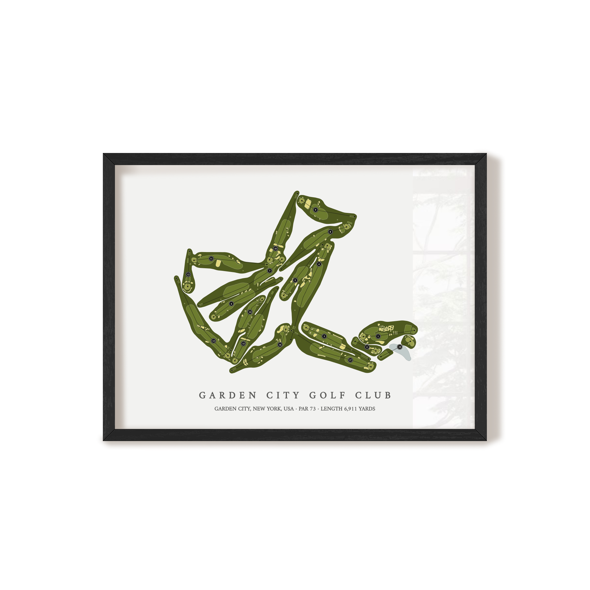 Garden City Golf Club | Golf Course Print | Black Frame