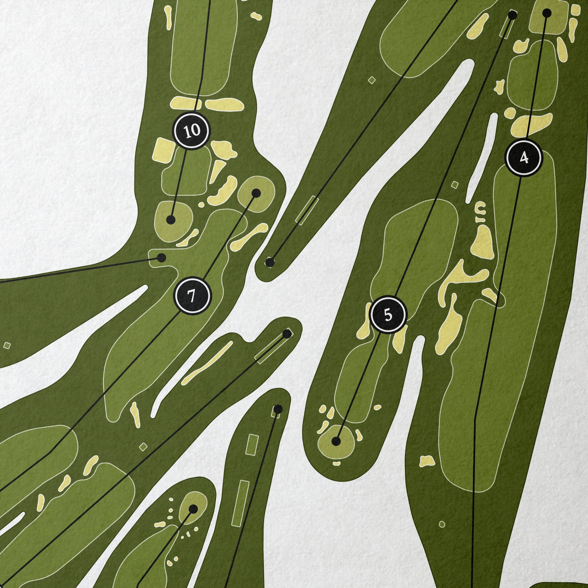 Garden City Golf Club | Golf Course Print | Close Up