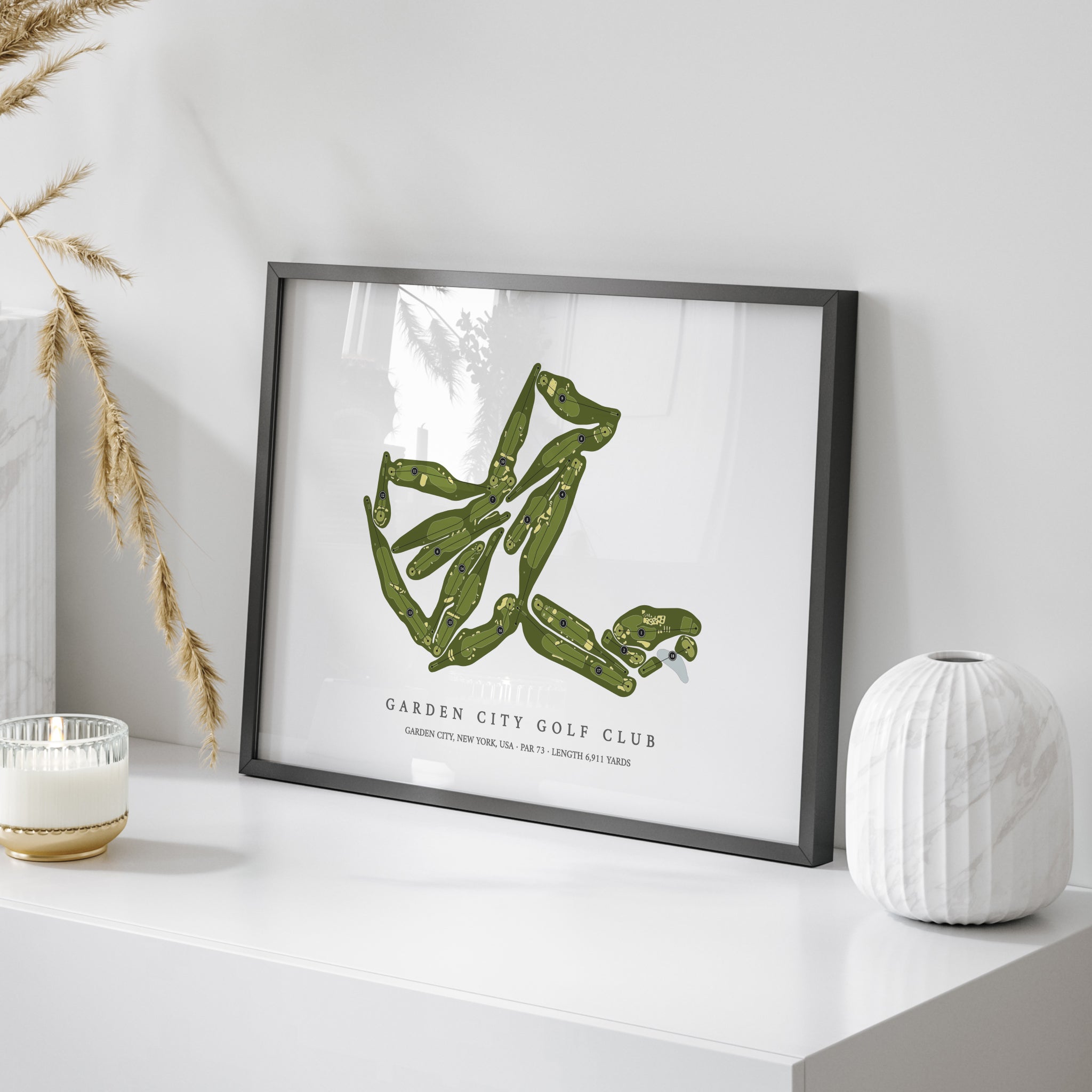 Garden City Golf Club | Golf Course Print | On Table