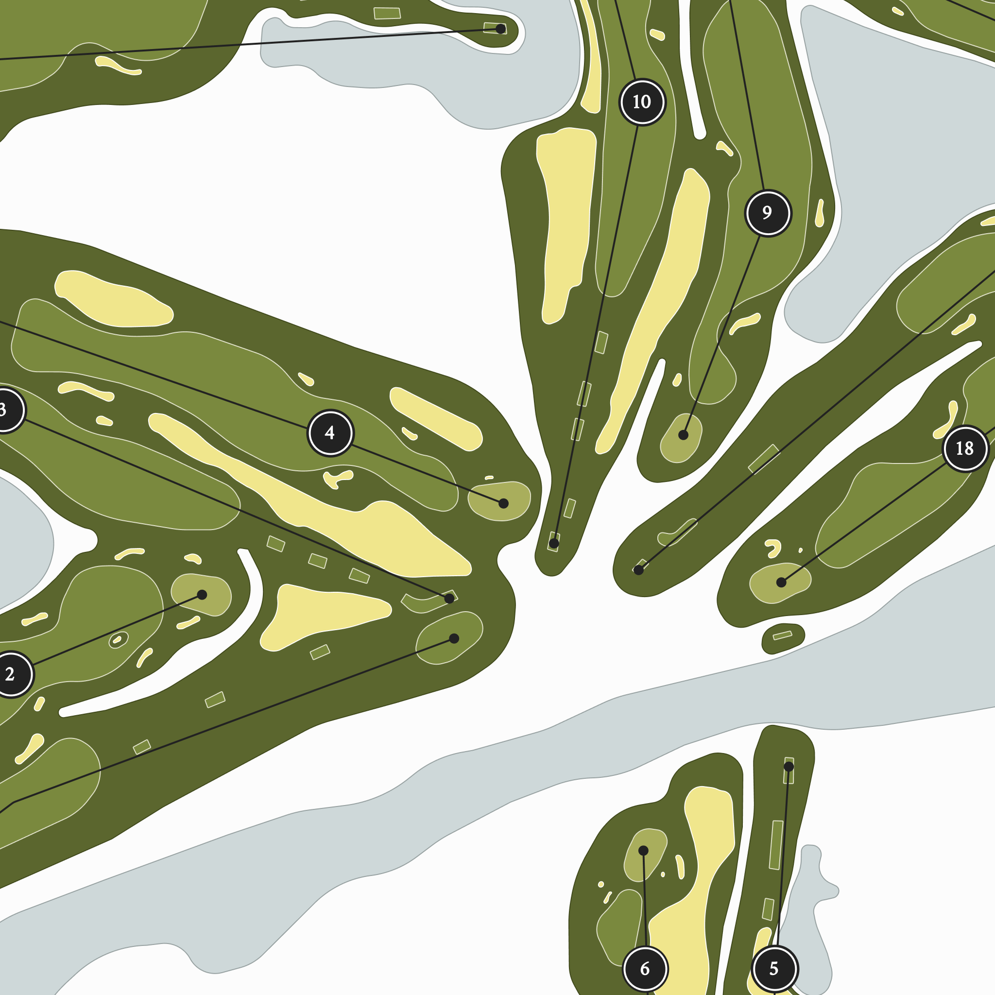 Gasparilla Inn Golf Course | Golf Course Map | Close Up