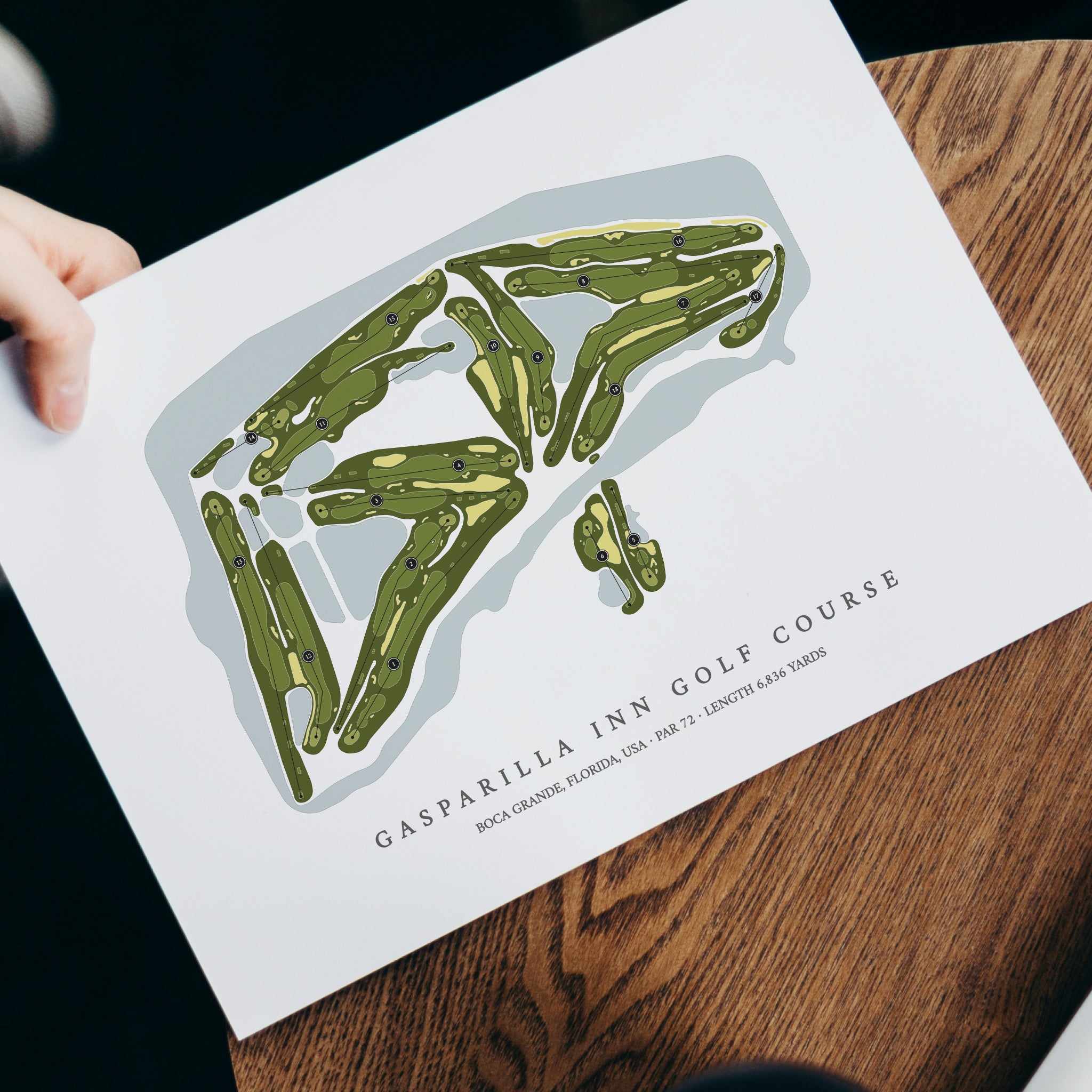 Gasparilla Inn Golf Course | Golf Course Map | With Laptop