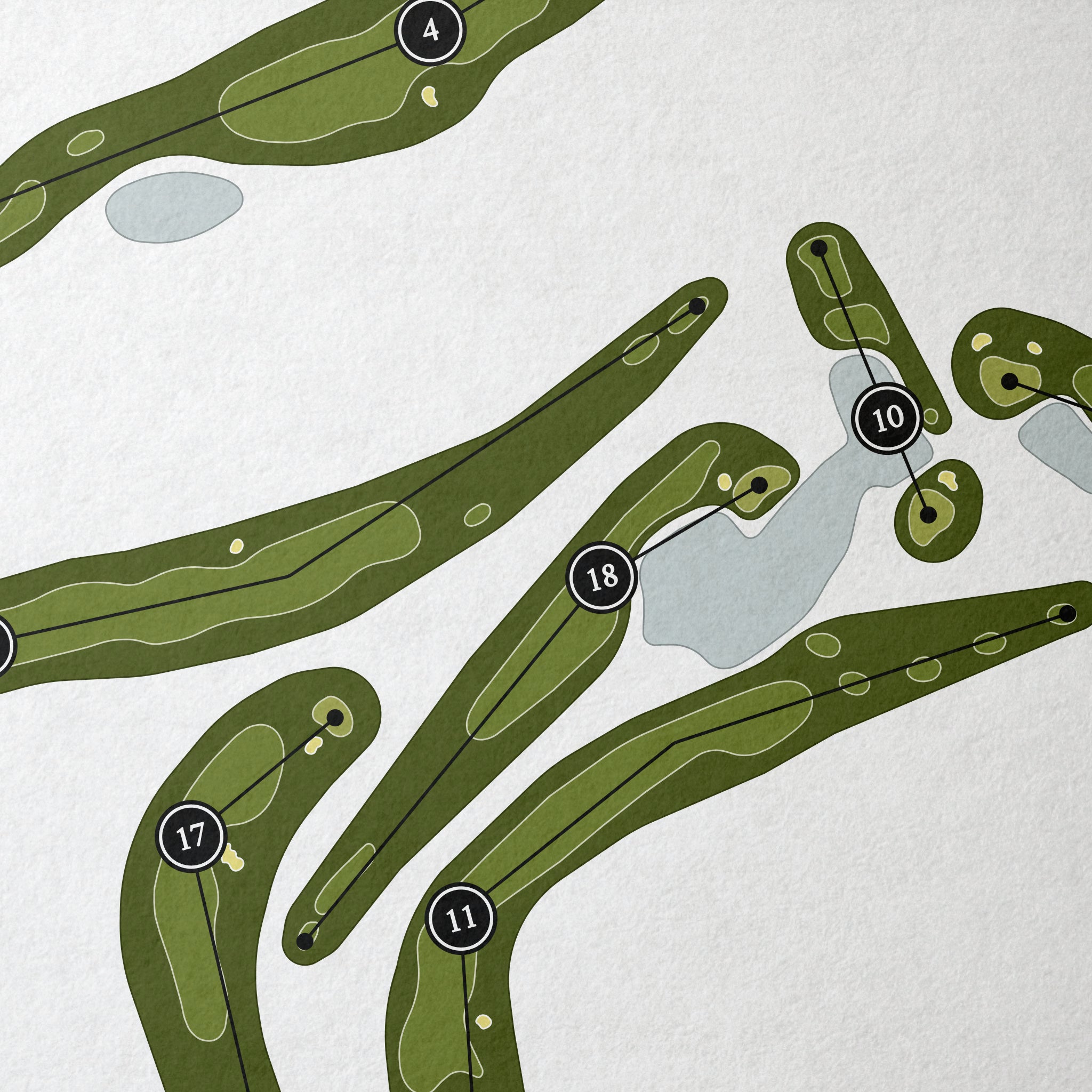 General James Hackler Course at Coastal Carolina University | Golf Course Map | Close Up