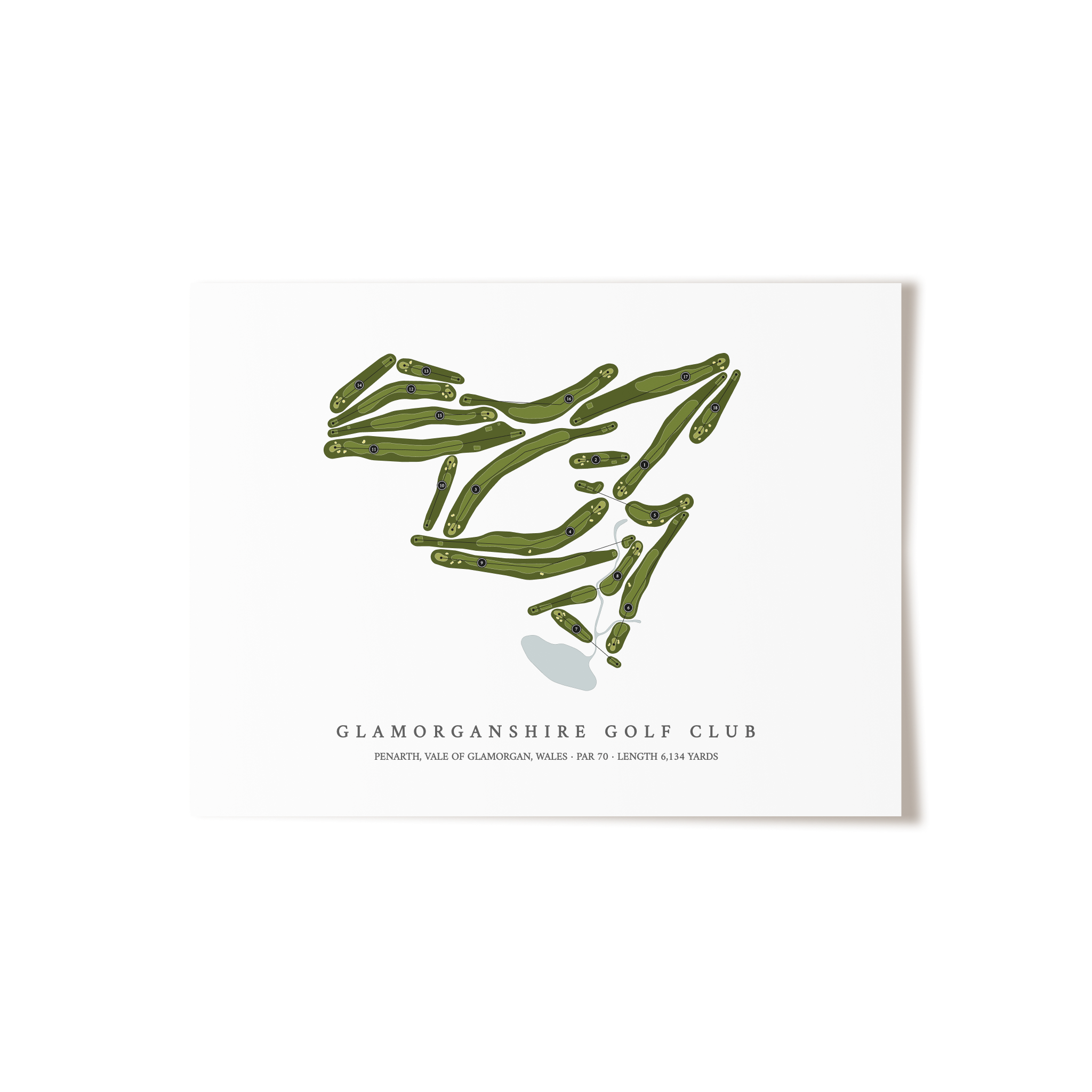 Glamorganshire Golf Club | Golf Course Map | Unframed