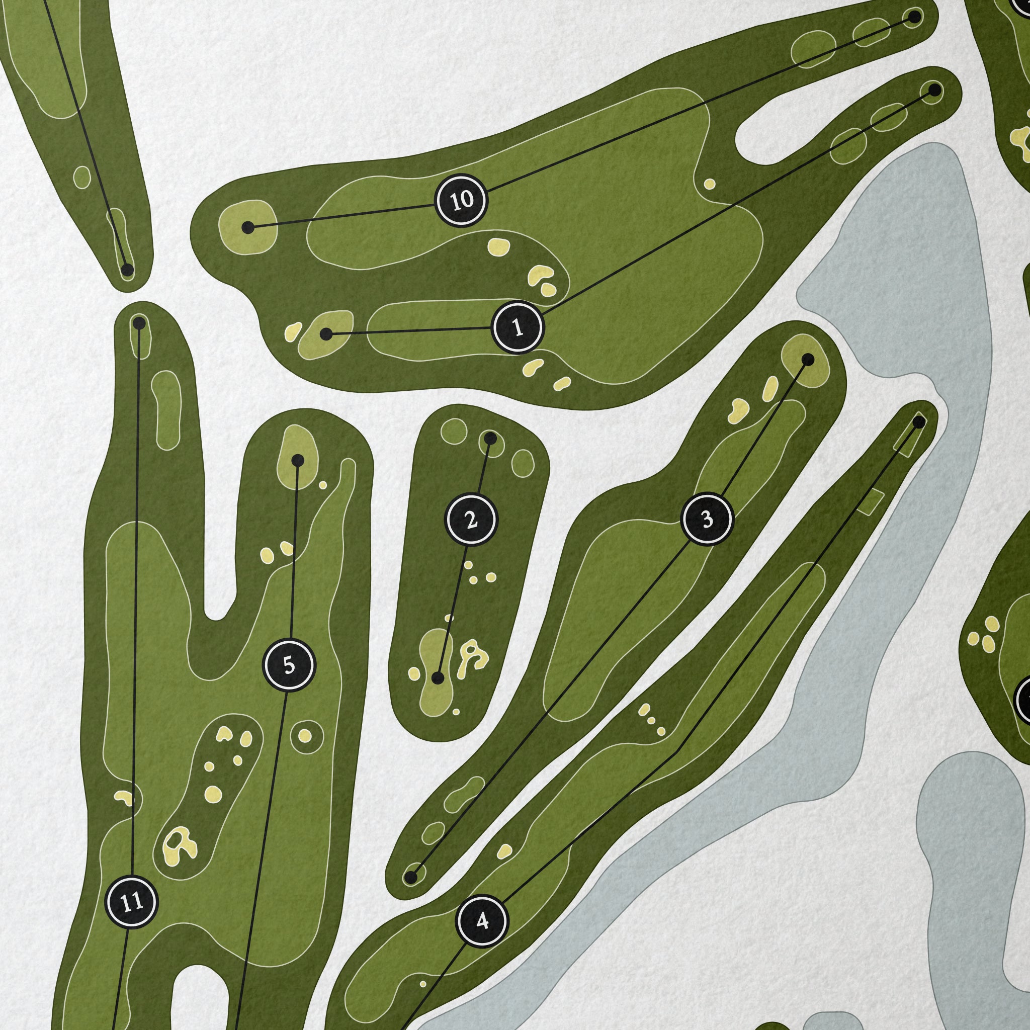 GlenRiddle Golf Club | Golf Course Map | Close Up