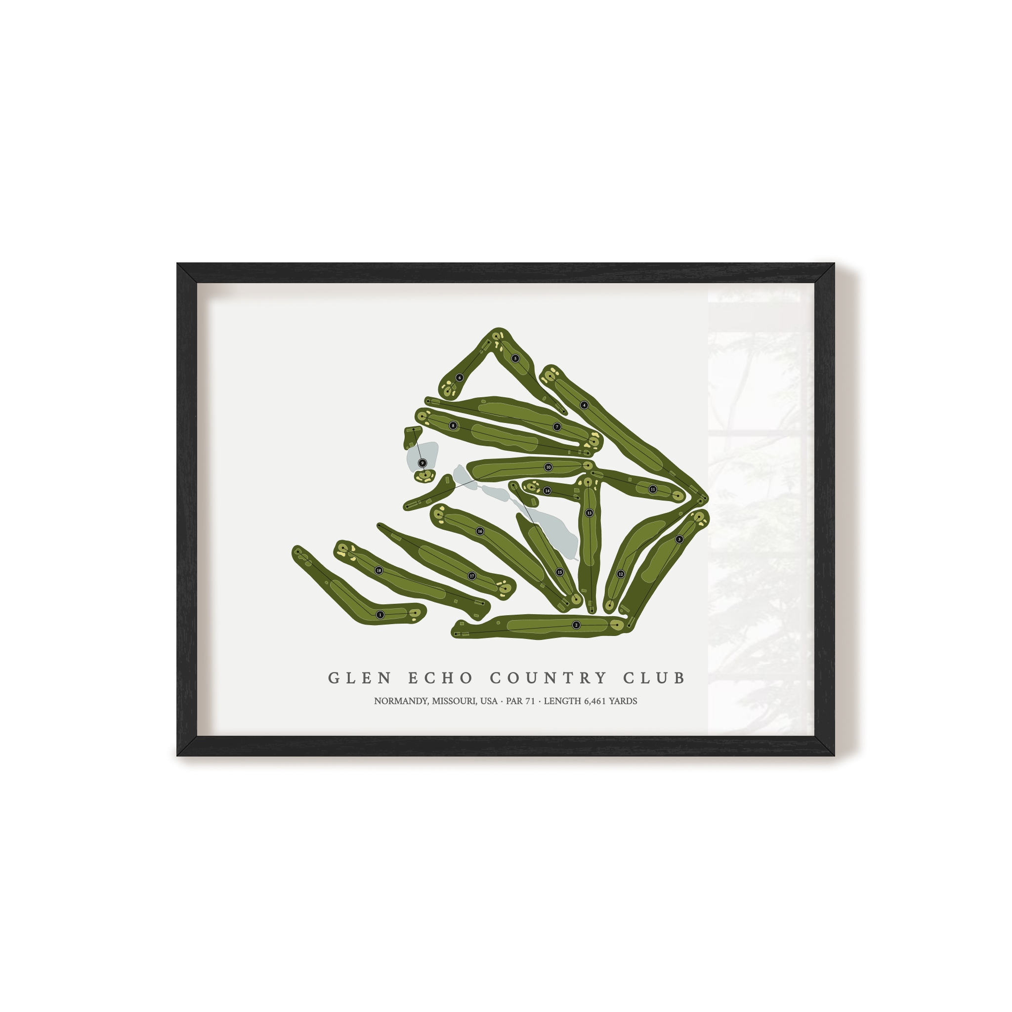 Glen Echo Country Club | Golf Course Map | Black+Frame