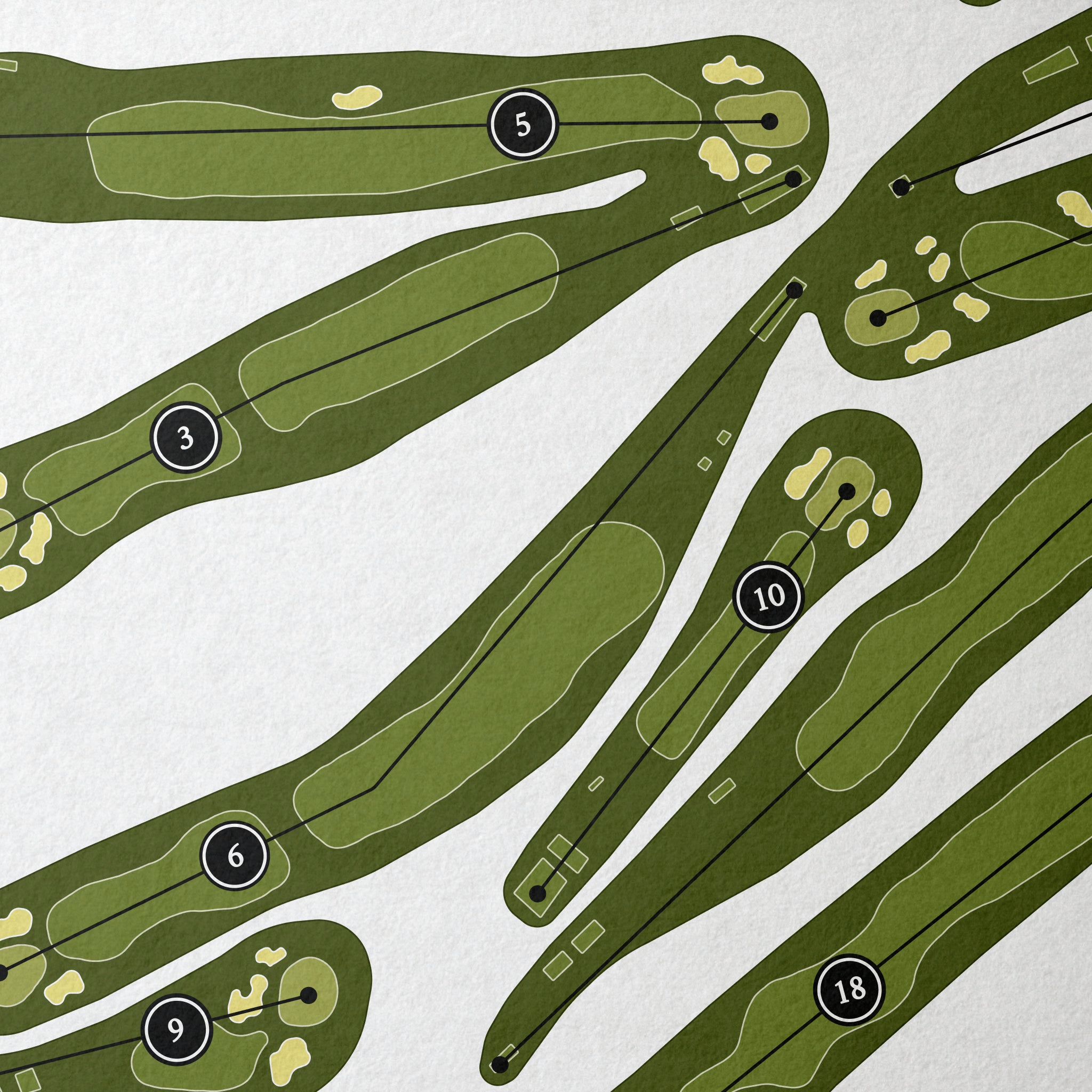 Glen Oak Country Club | Golf Course Print | Close+Up