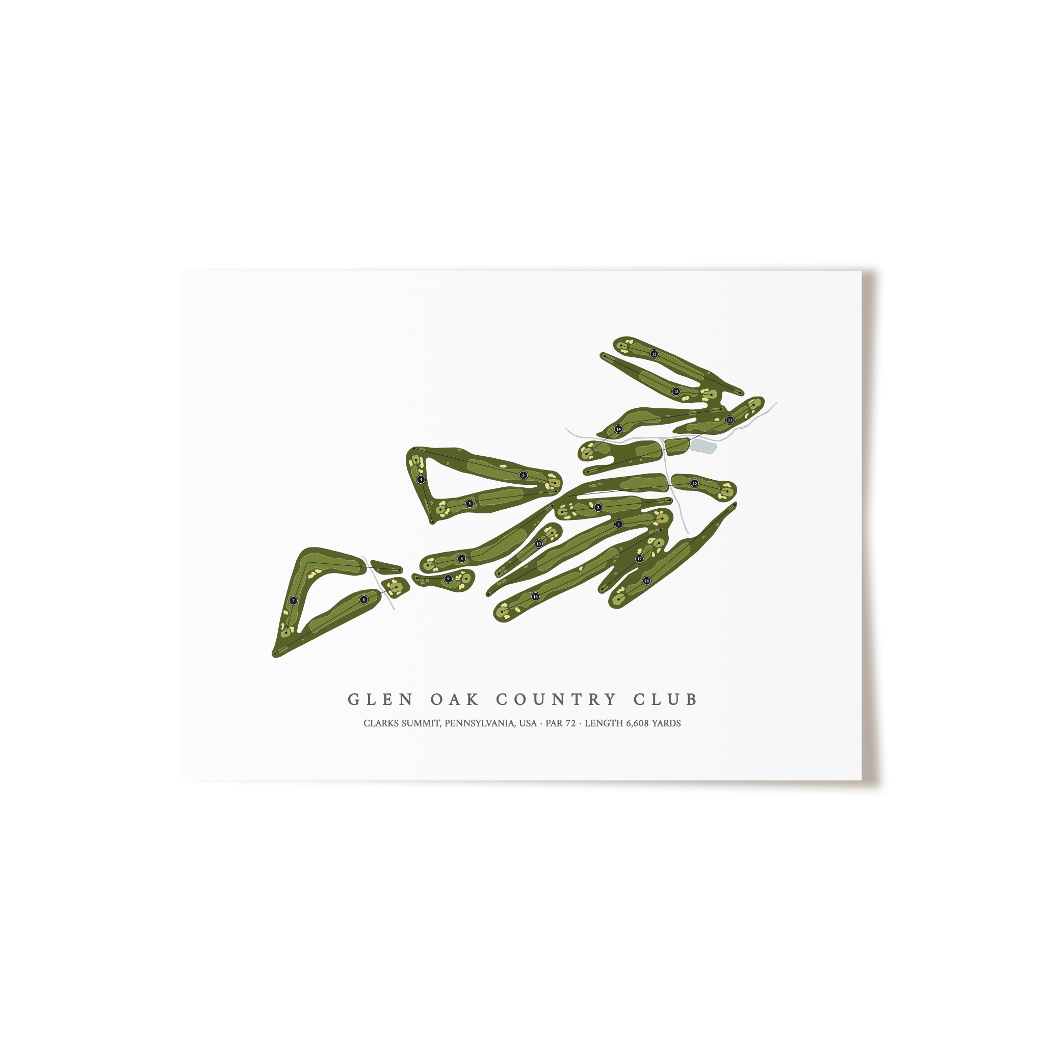 Glen Oak Country Club | Golf Course Print | Unframed