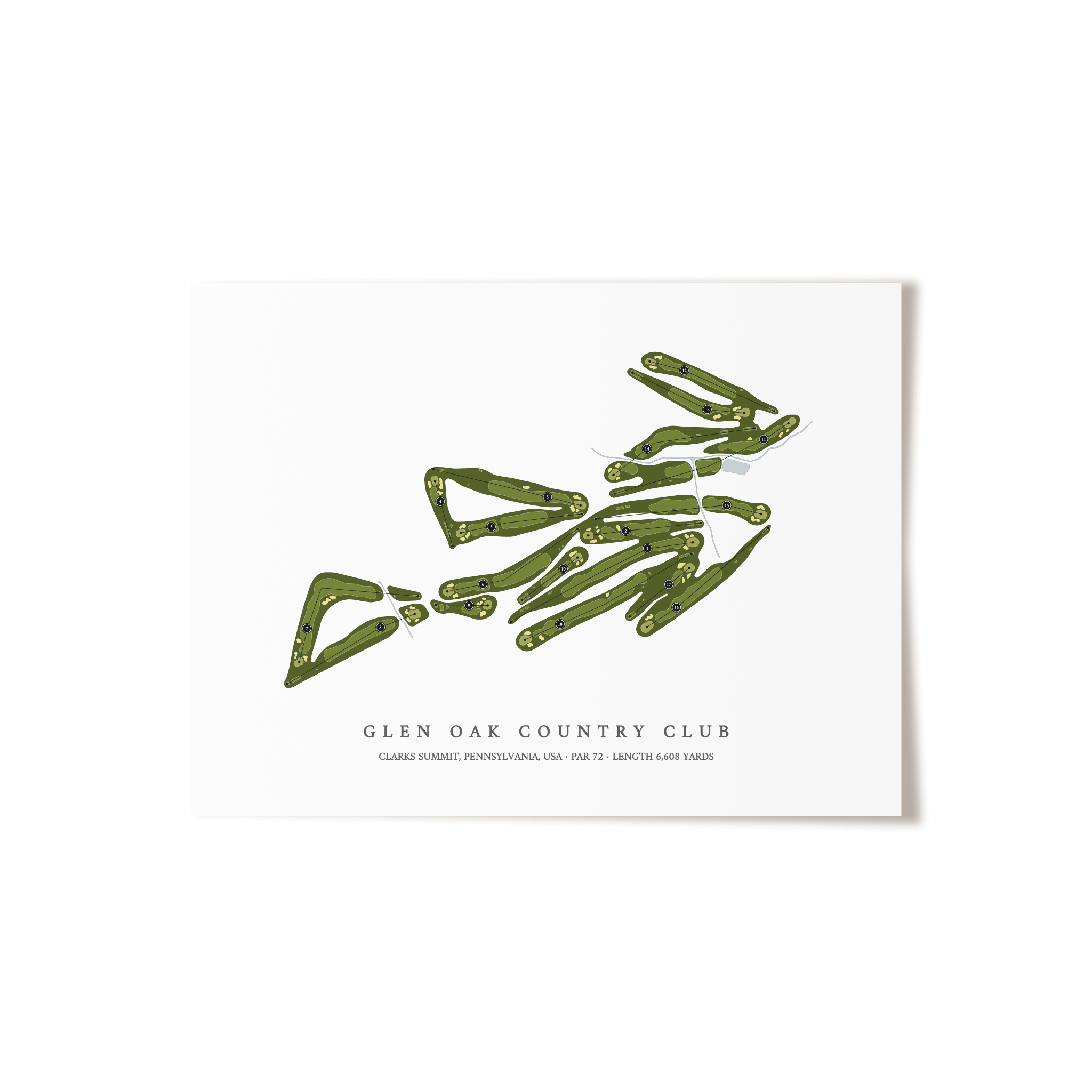 Glen Oak Country Club | Golf Course Print | Unframed