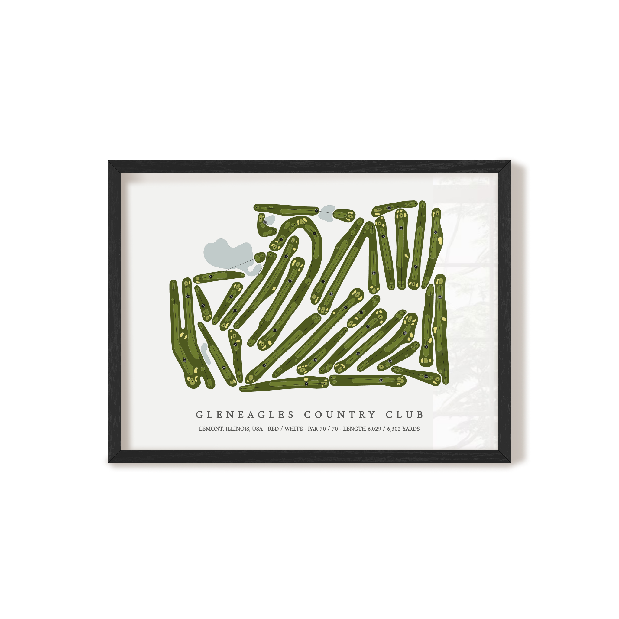 Gleneagles Country Club | Golf Course Map | Black+Frame