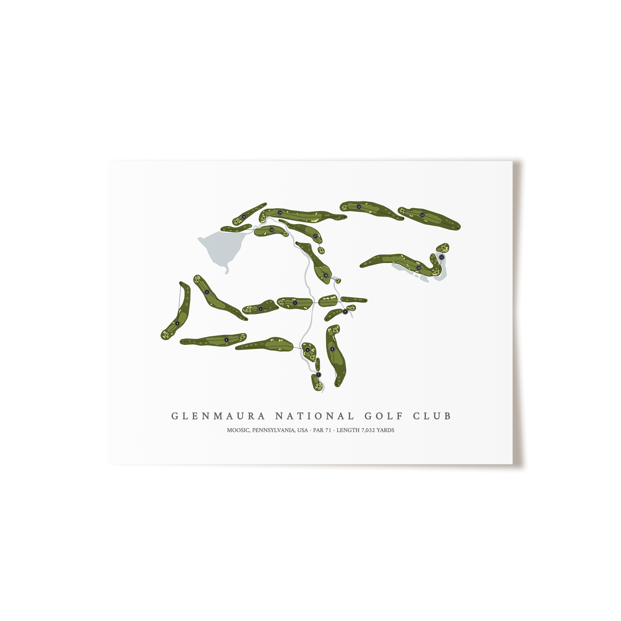 Glenmaura National Golf Club | Golf Course Map | Unframed