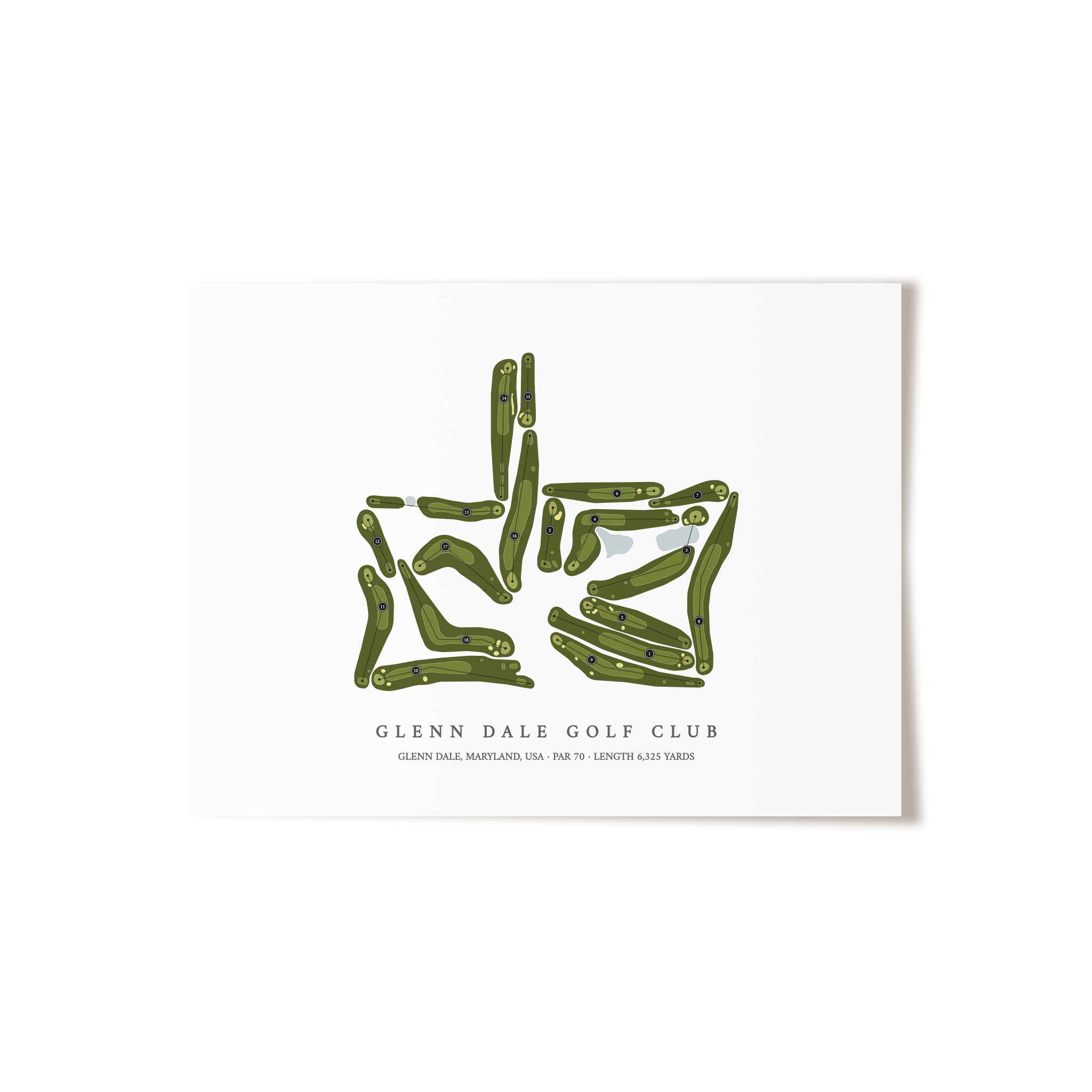 Glenn Dale Golf Club | Golf Course Print | Unframed