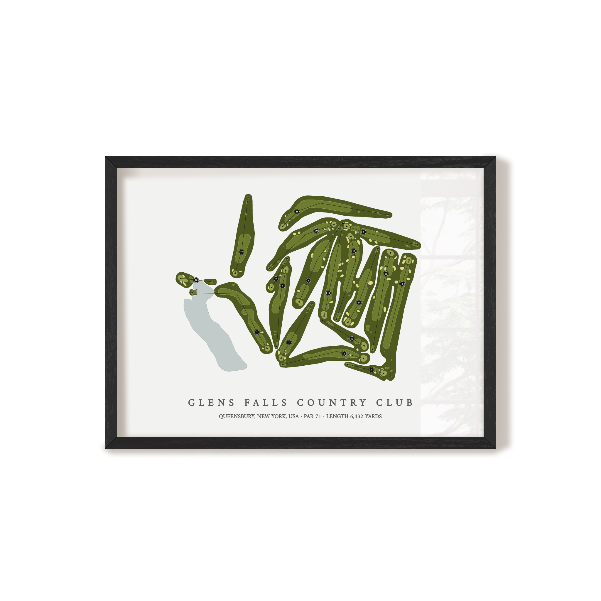 Glens Falls Country Club | Golf Course Print | Black+Frame