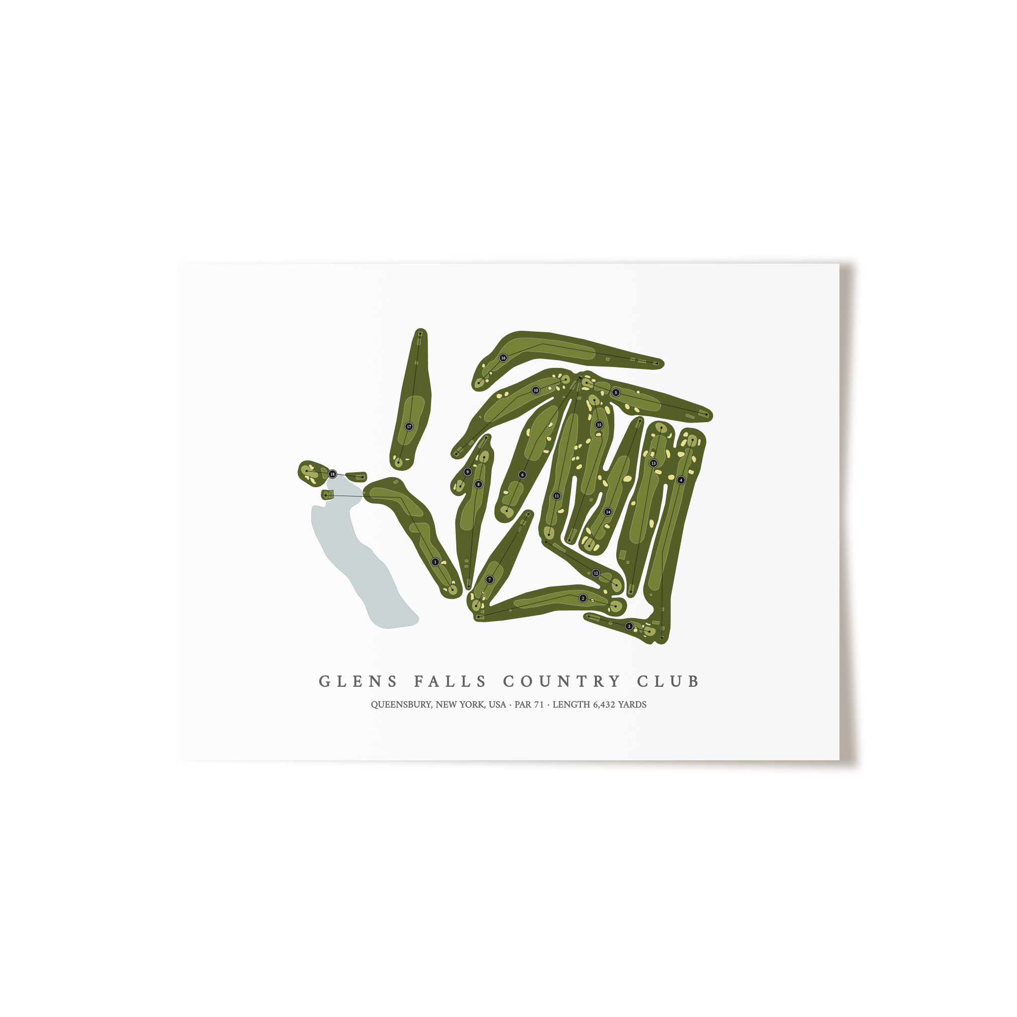 Glens Falls Country Club | Golf Course Print | Unframed