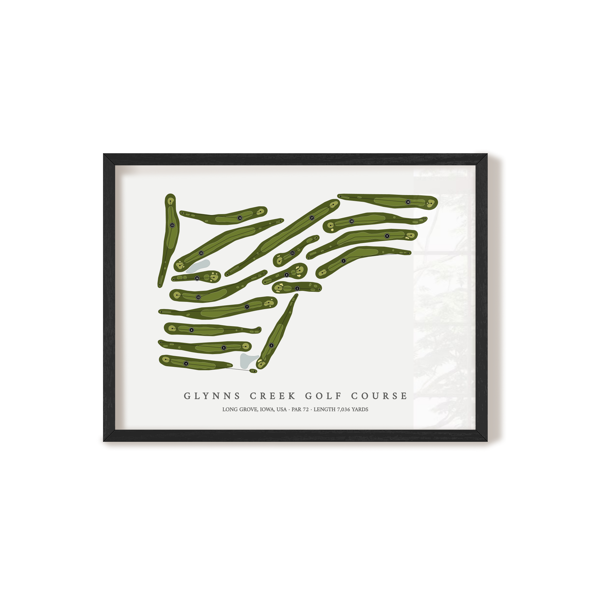 Glynns Creek Golf Course | Golf Course Map | Black Frame