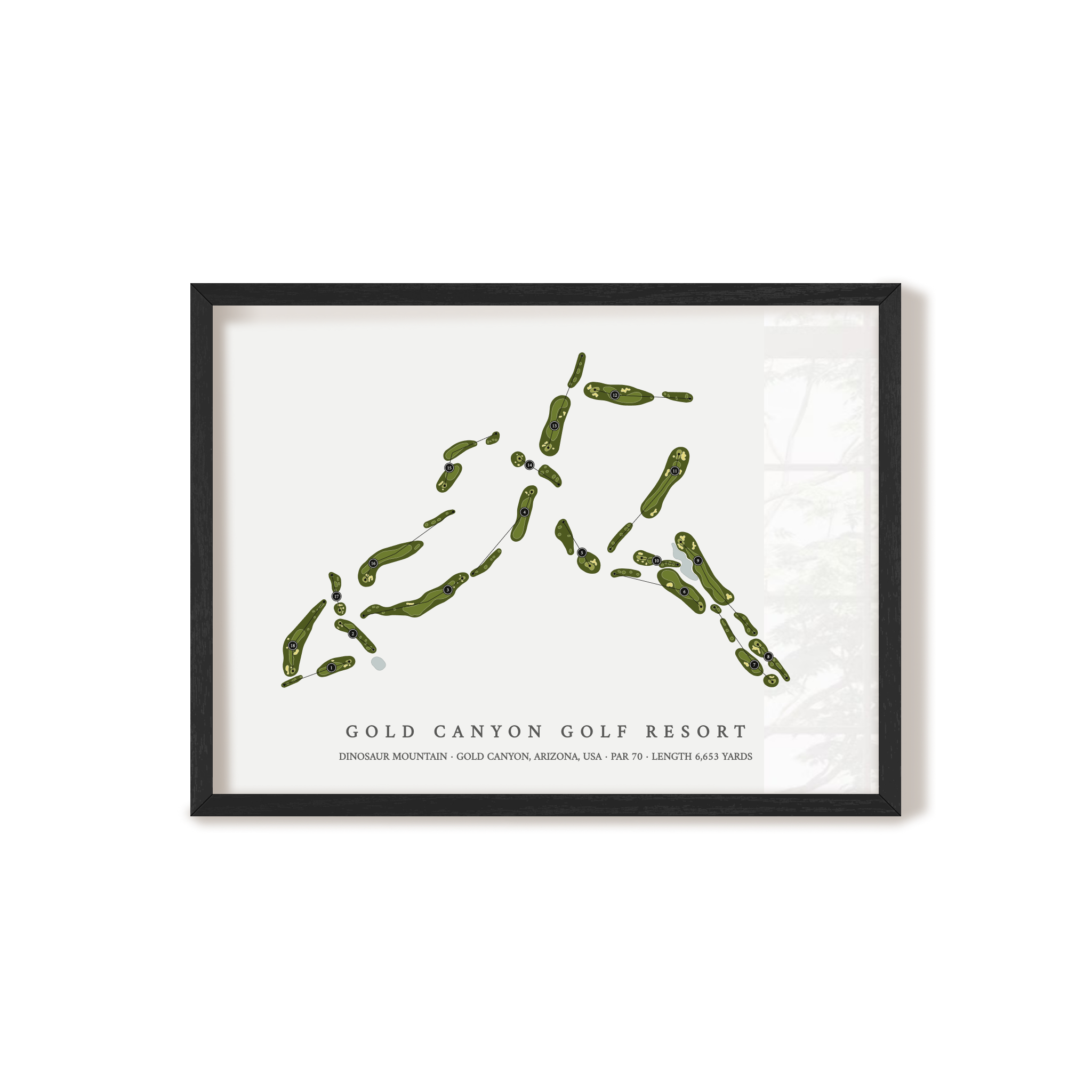 Gold Canyon Golf Resort - Dinosaur Mountain | Golf Course Map | Black+Frame
