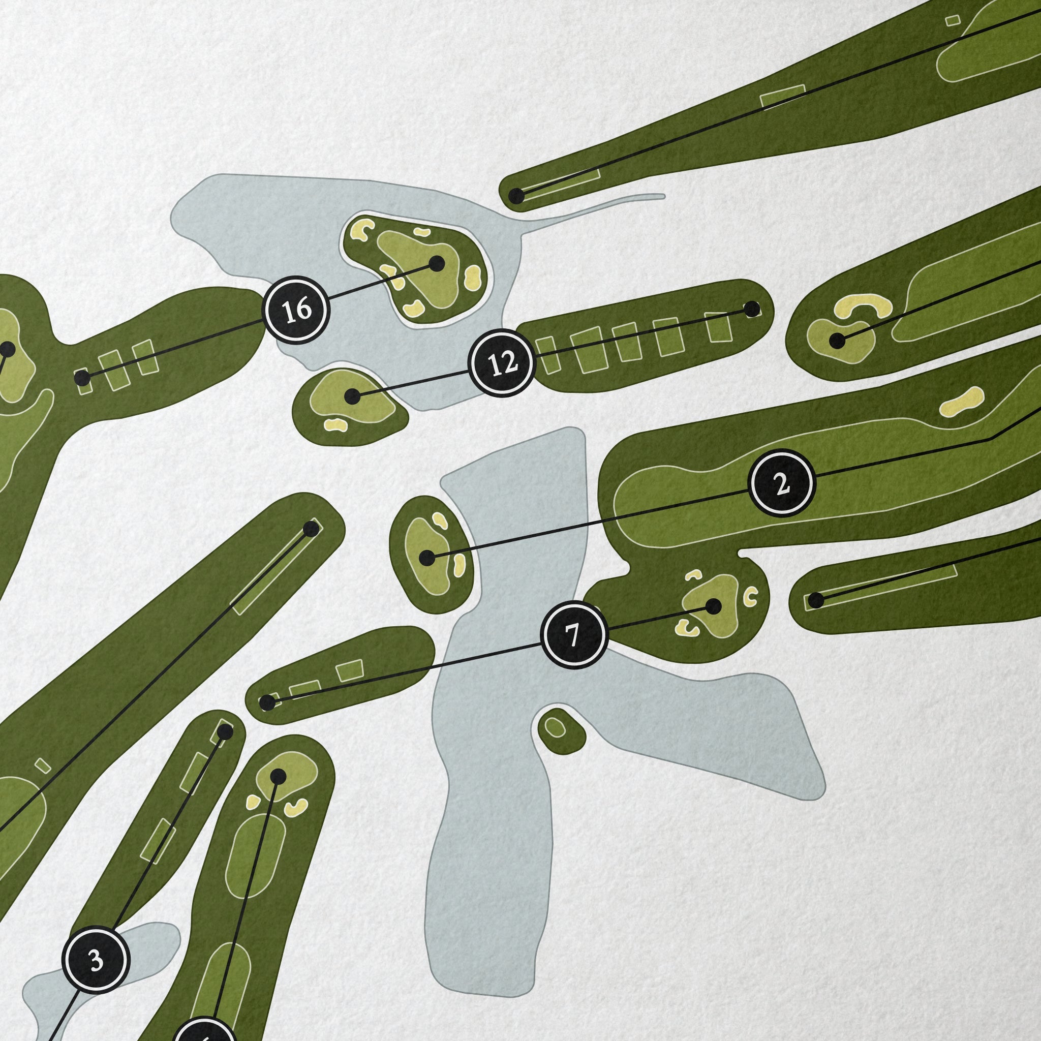 Golden Horseshoe Golf Club - Gold Course | Golf Course Map | Close Up
